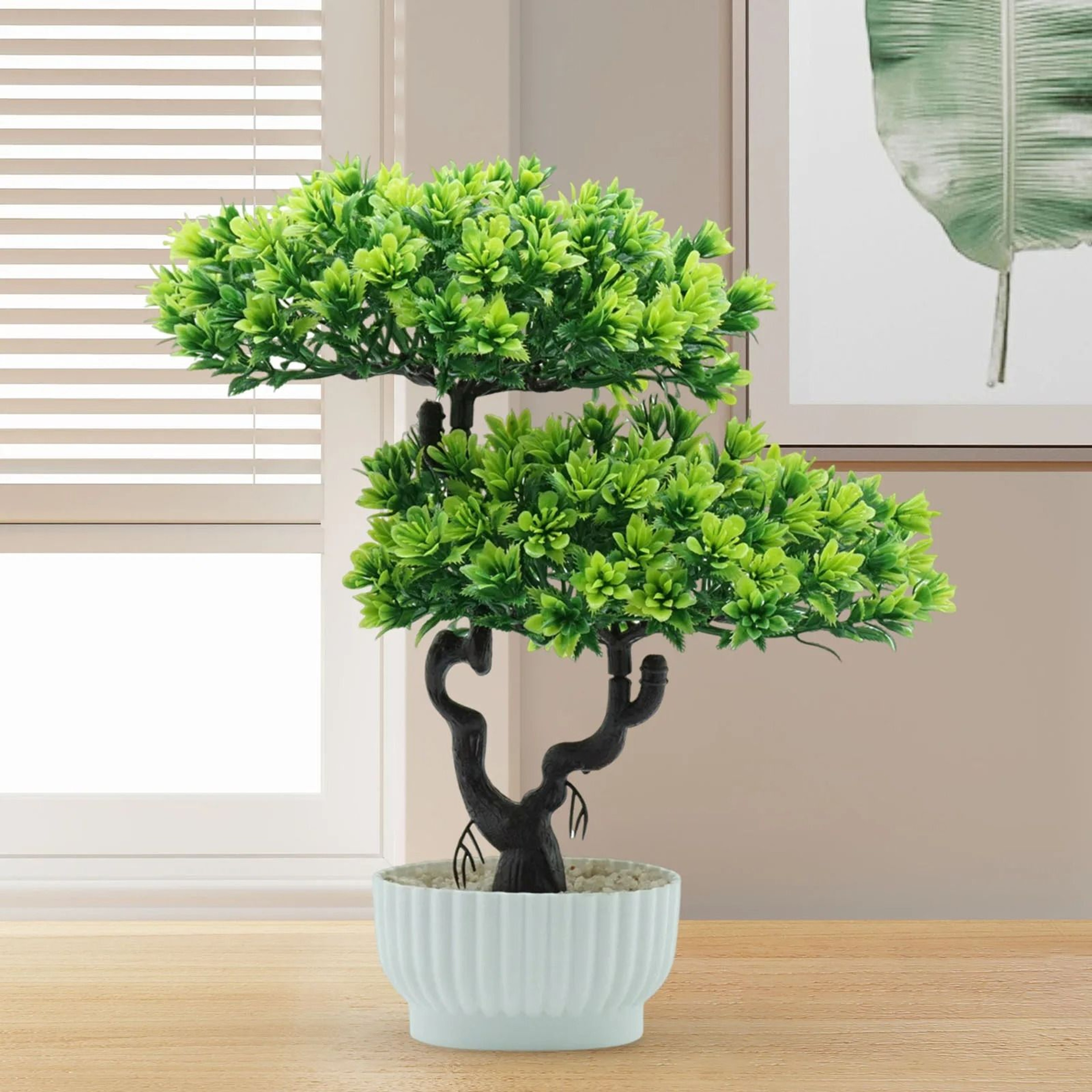 Artificial Bonsai Tree Japanese Pine Mini Plant Decor For Desk And Home 12