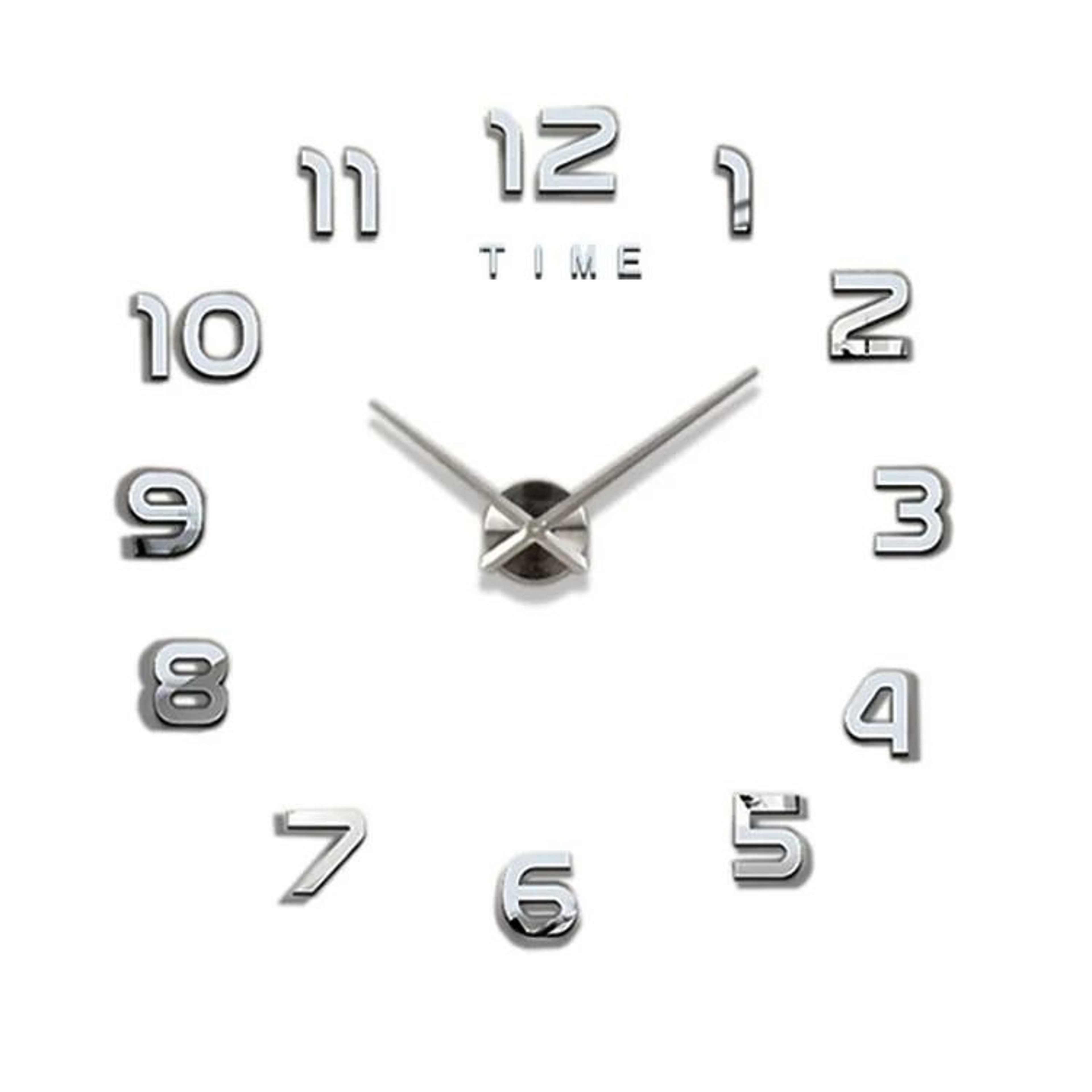 Modern 3D DIY Wall Clock Acrylic Mirror Large Decorative Clock 14