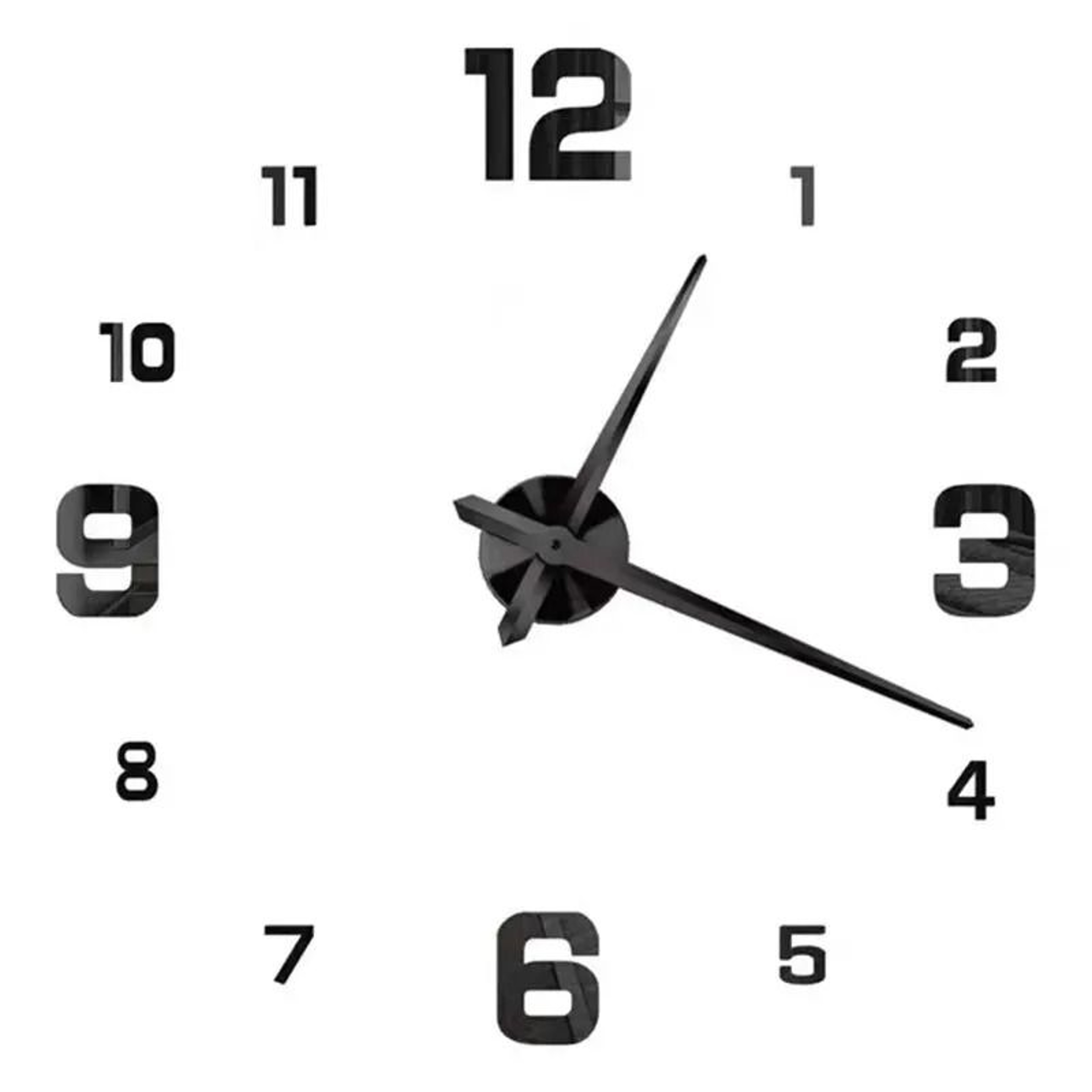 Modern 3D DIY Wall Clock Acrylic Mirror Large Decorative Clock 16