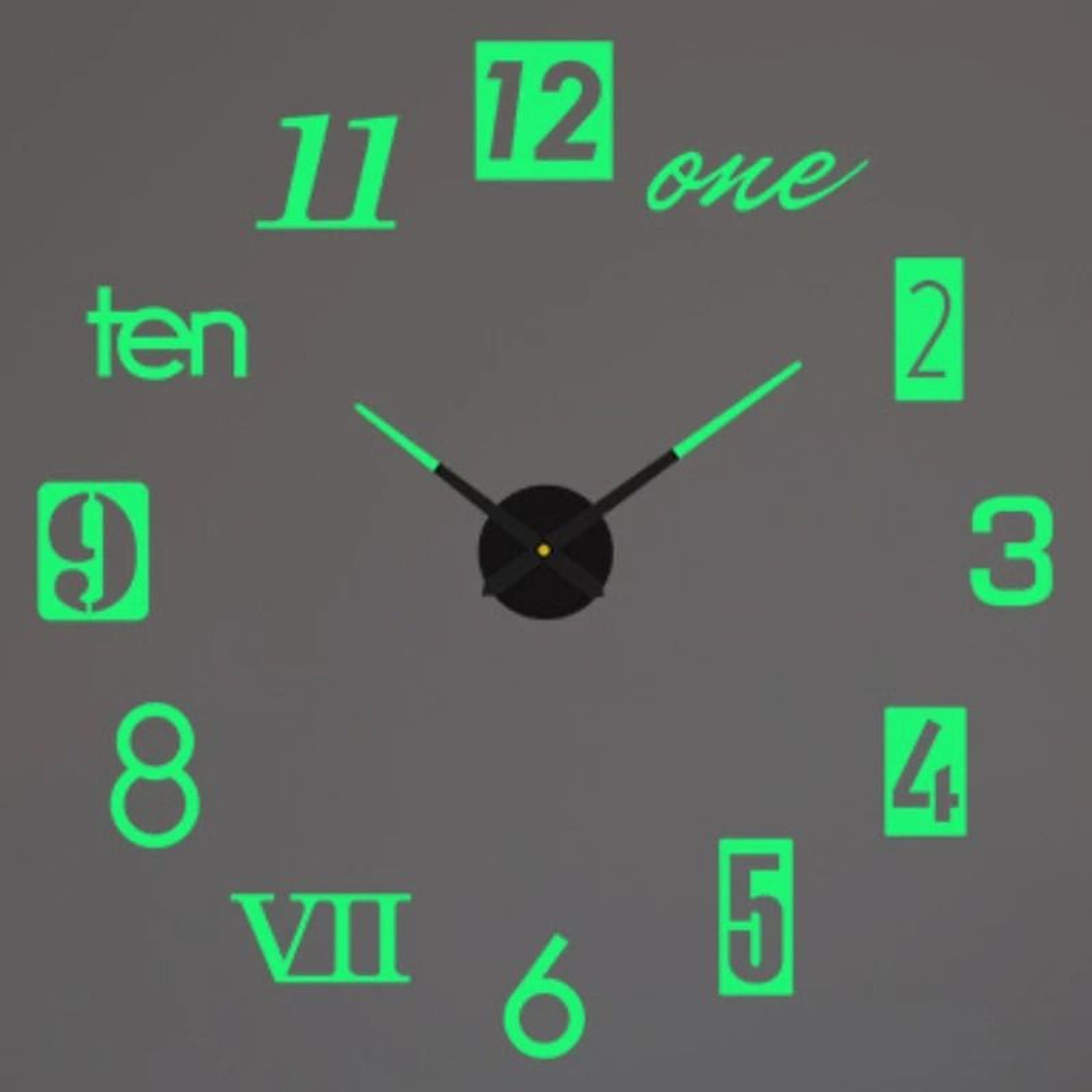Modern 3D DIY Wall Clock Acrylic Mirror Large Decorative Clock 25