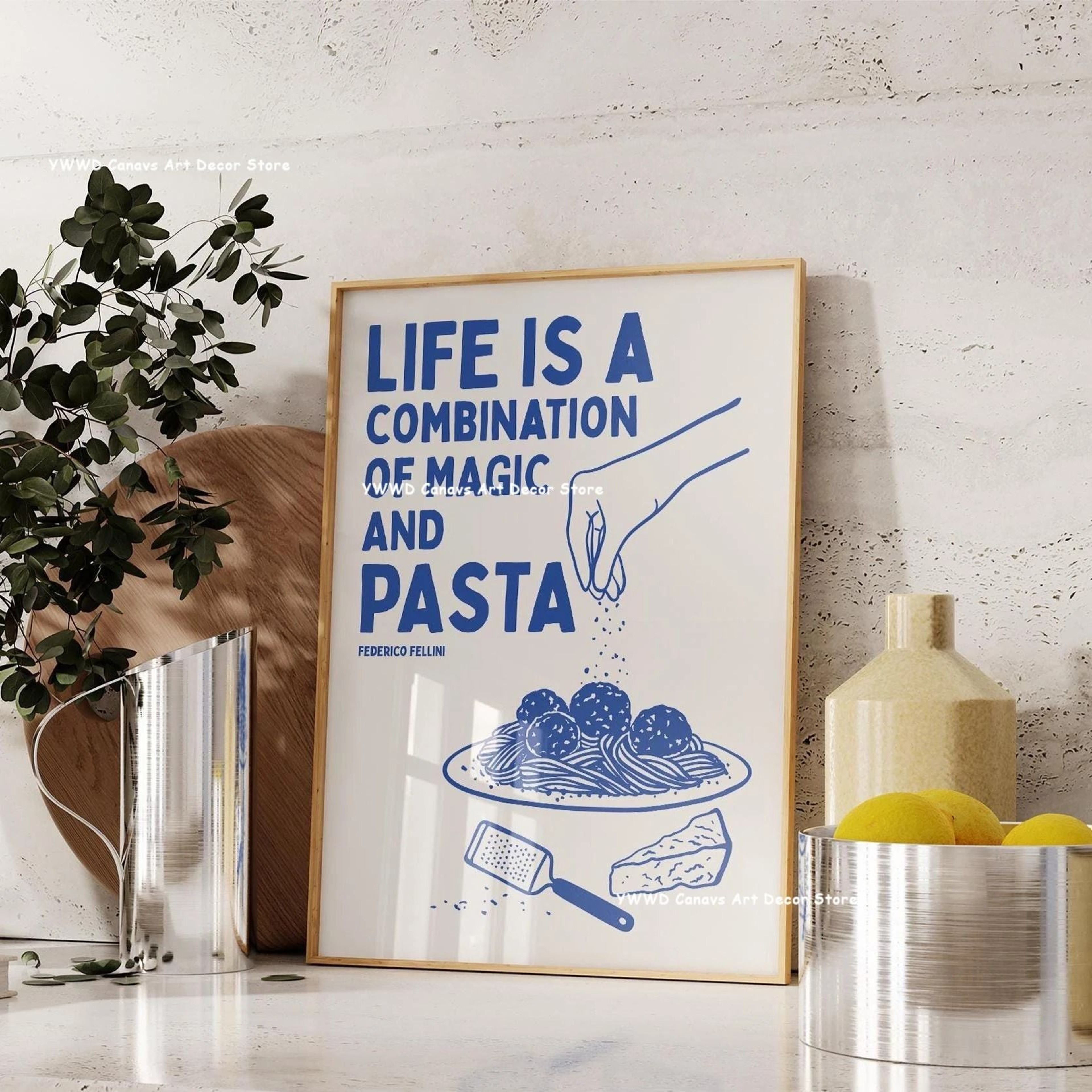 Bon Appetit Coffee Canvas Wall Art Modern Kitchen Poster Espresso Decor Print 25