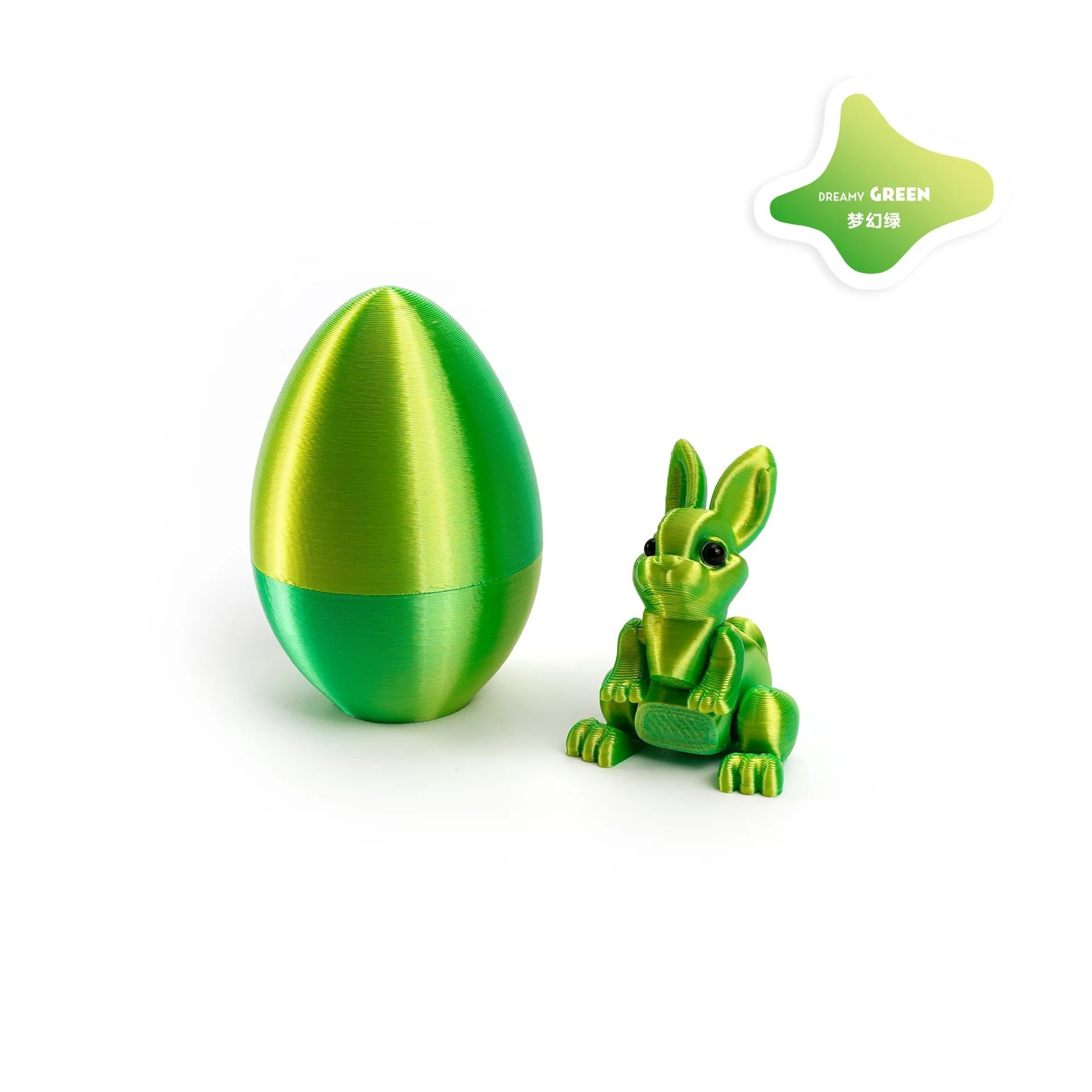 Easter Rabbit Ornament 3D Printed Bunny Decor Egg Desktop Figurine 11