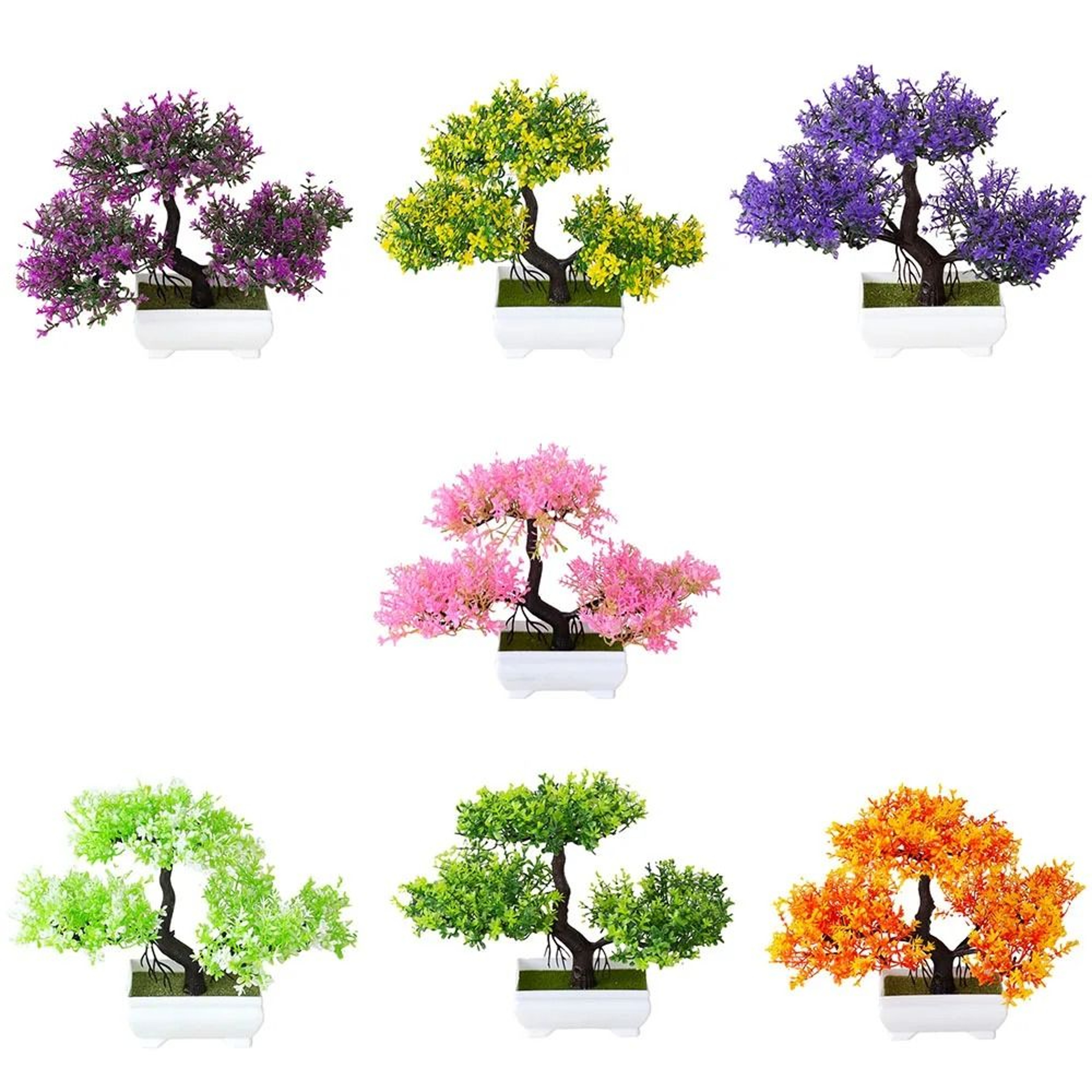 Artificial Bonsai Plant Mini Potted Tree Tabletop Decor 0