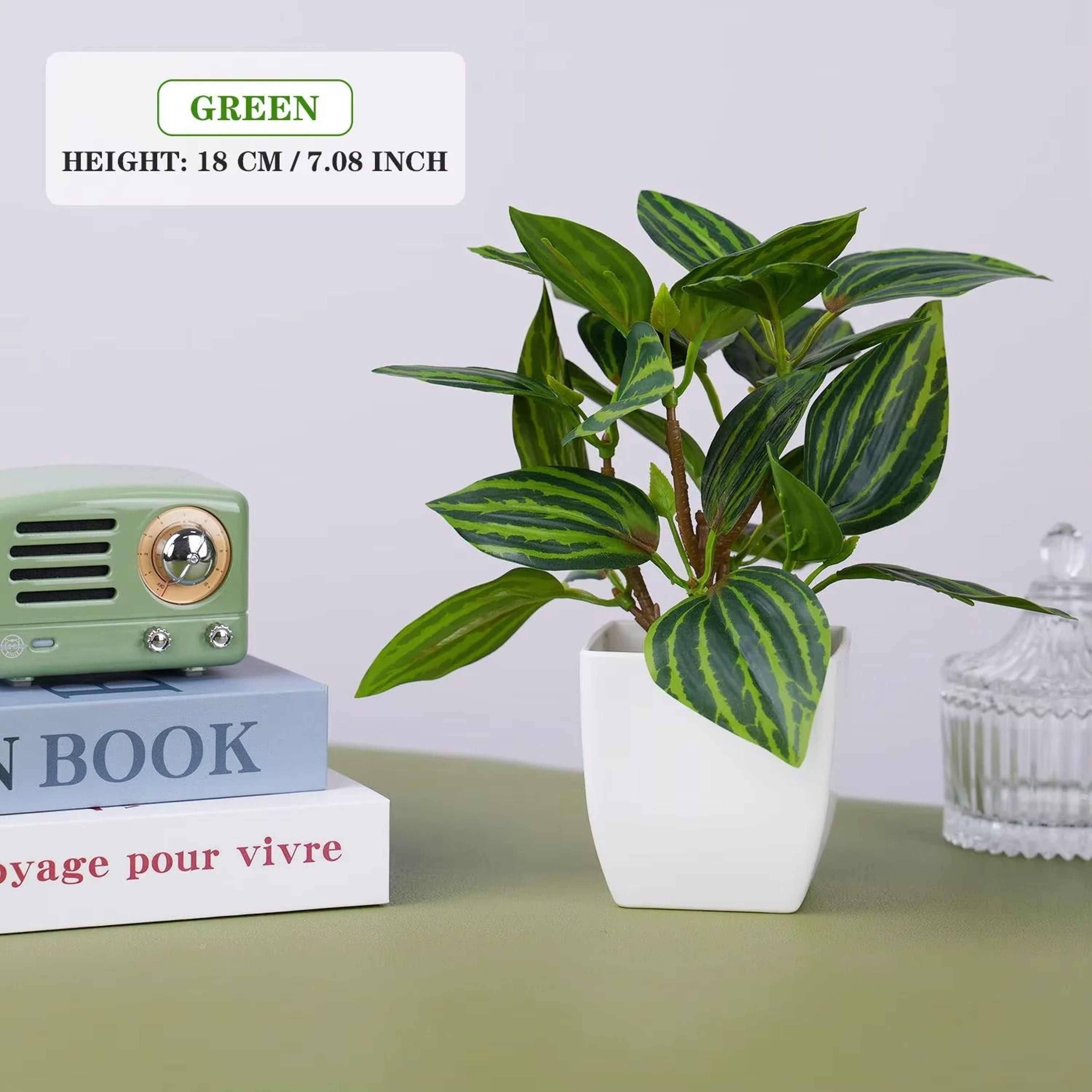 Artificial Bonsai Plant Mini Potted Tree Tabletop Decor 16