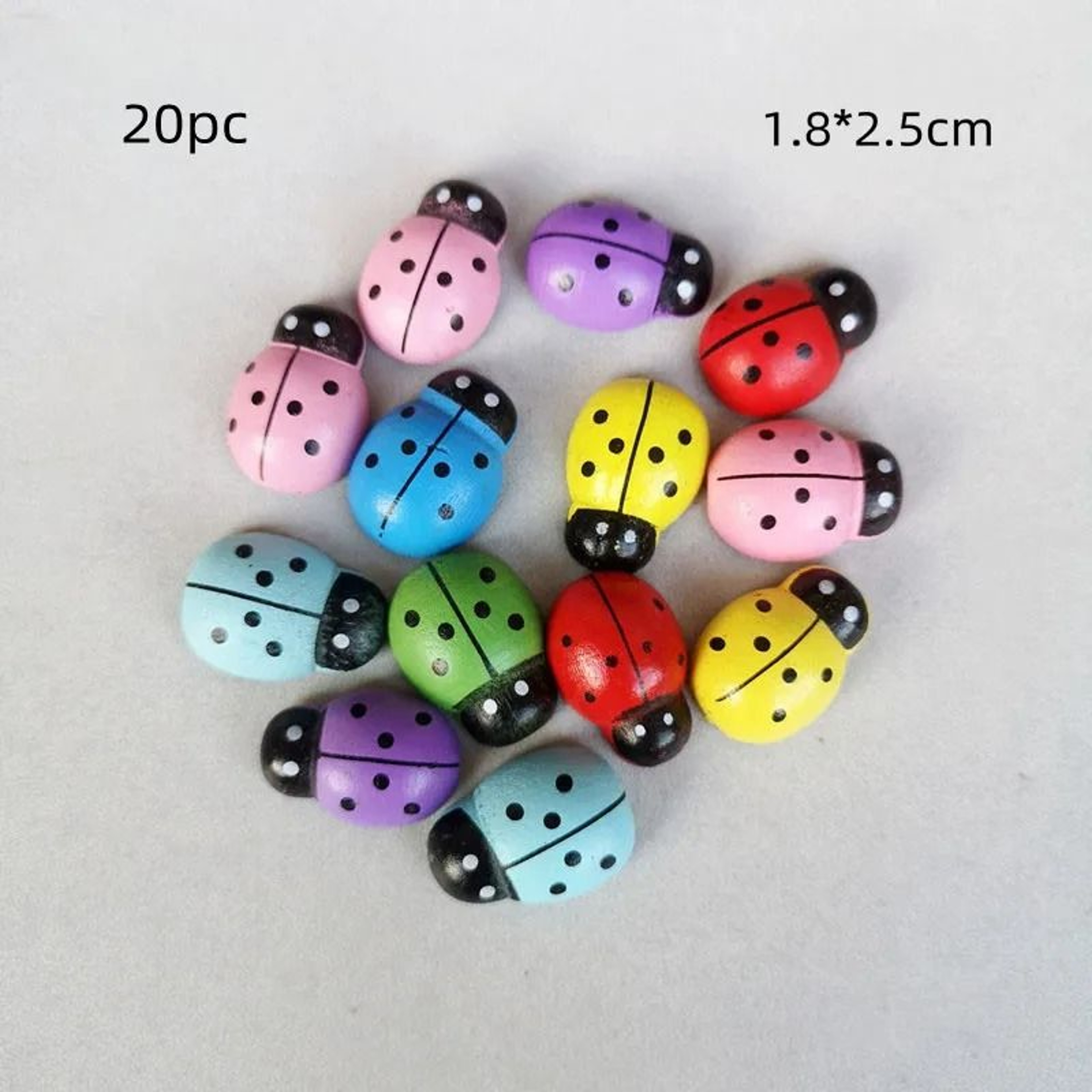 Wooden Ladybug Fairy Garden Decoration Miniature DIY Craft Ornament 1
