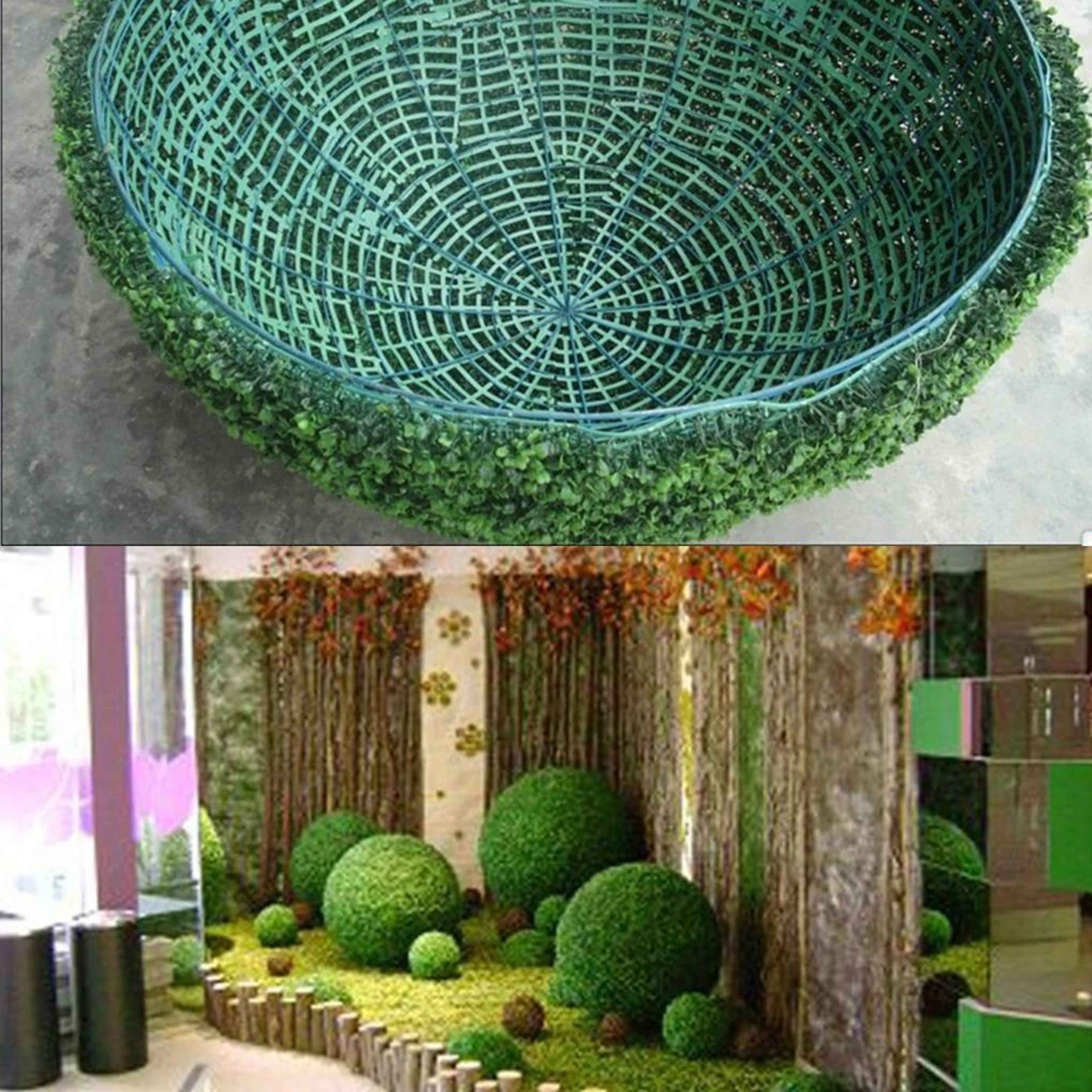 Eco Friendly Artificial Plant Ball Realistic Faux Greenery Decor Sphere 10