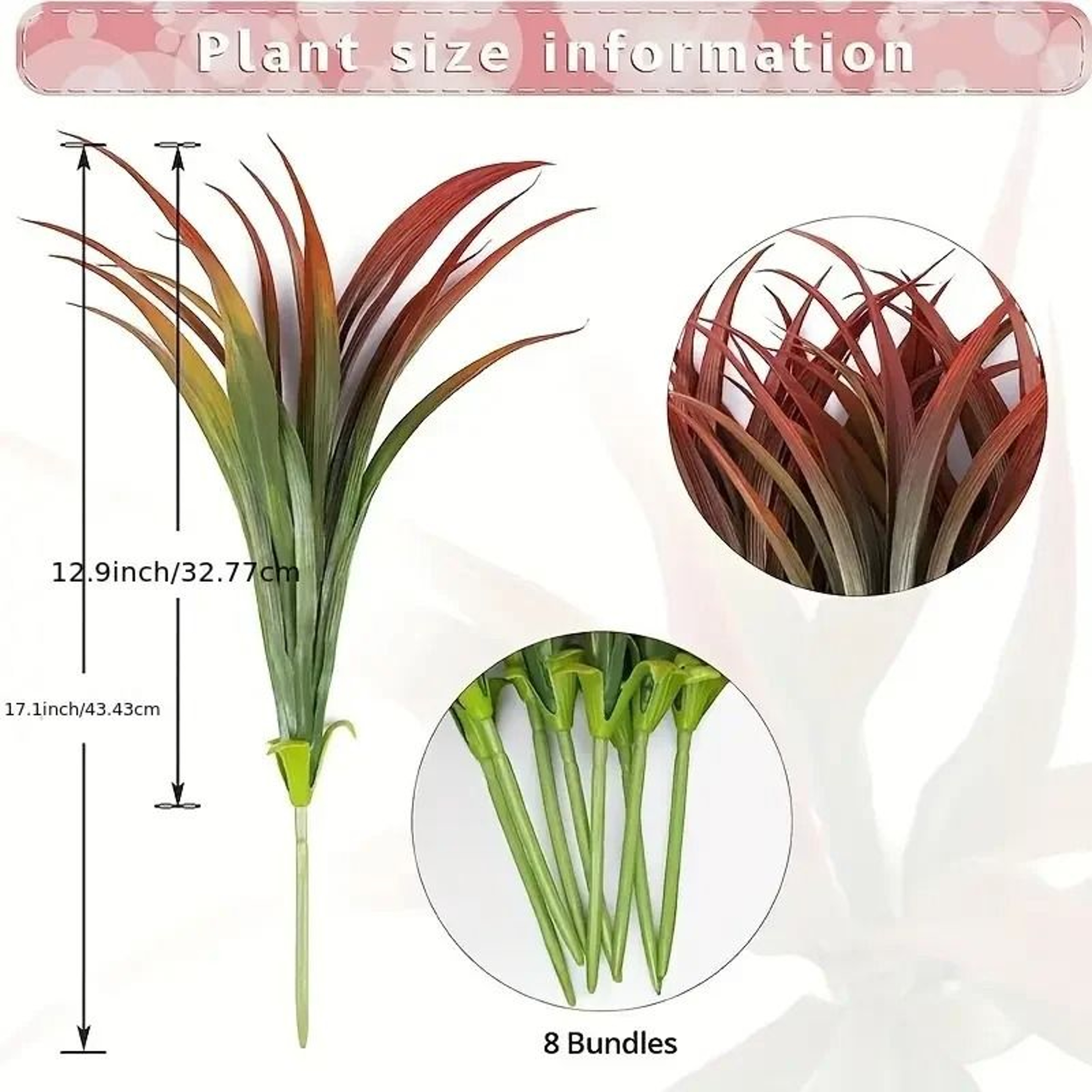 UV Resistant Artificial Tropical Plants Outdoor Fake Grass And Flowers Decor 8