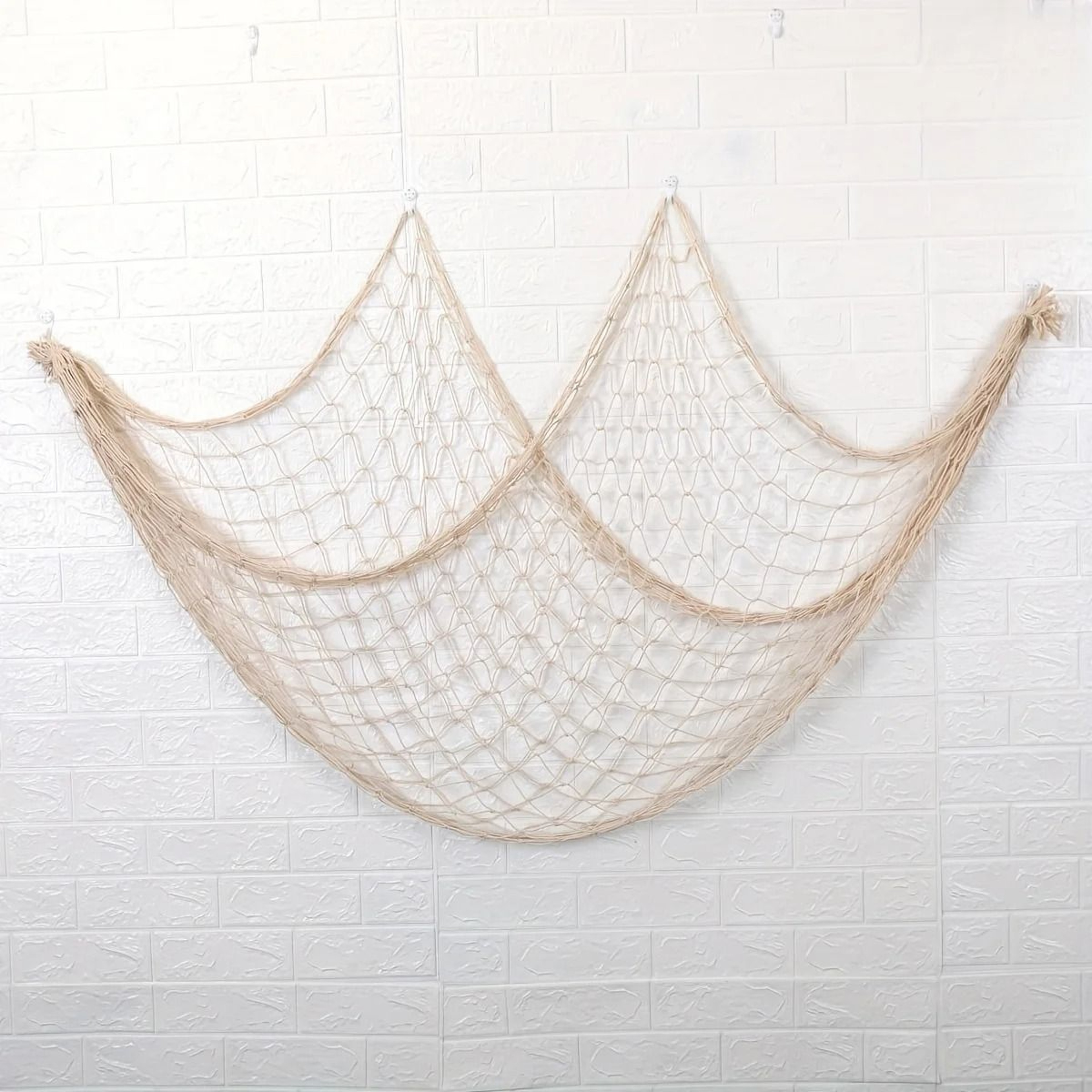 Nautical Fishing Net Wall Decor Beach Theme Hanging For Coastal Home Styling 0
