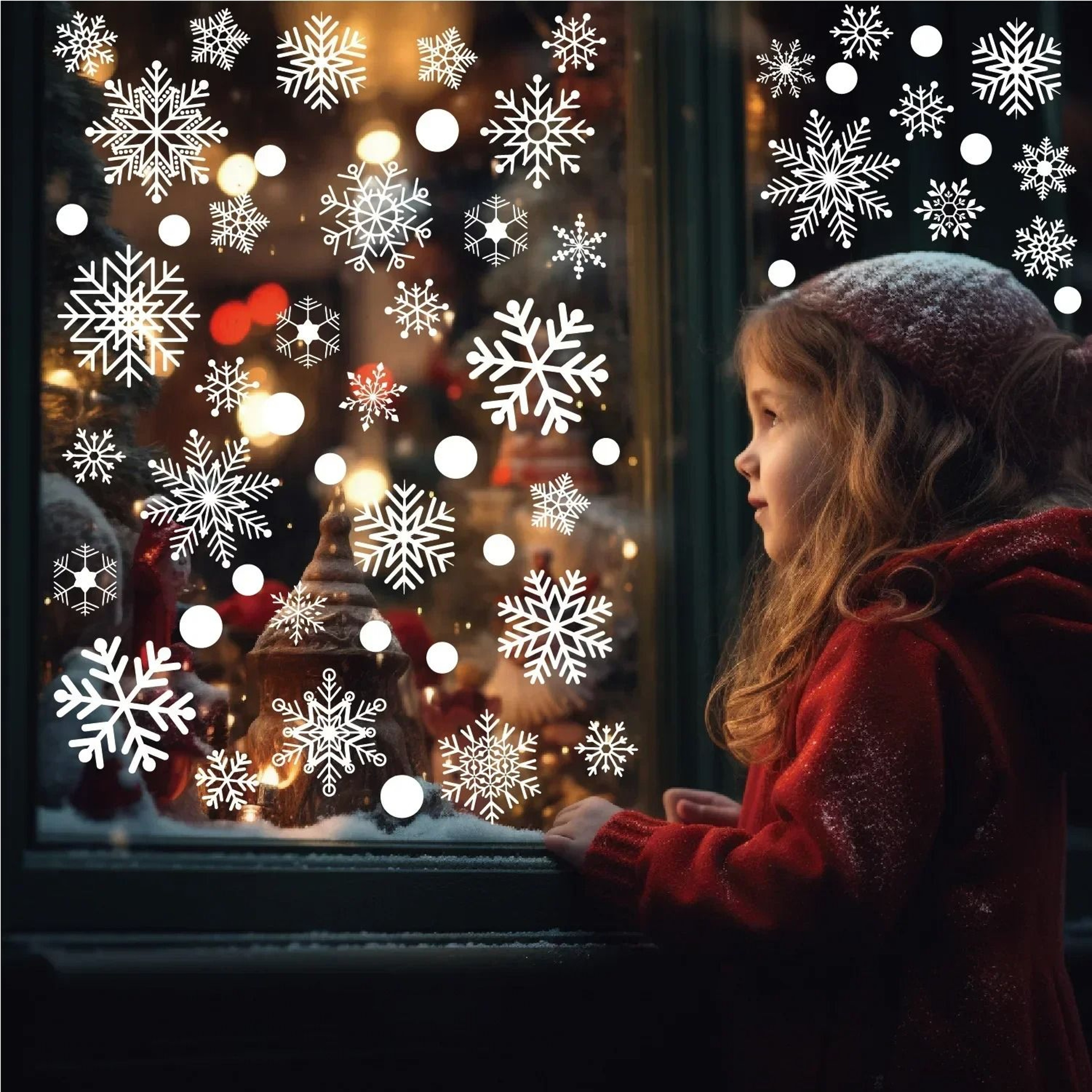 Christmas Snowflake Window Stickers Festive Holiday Wall Decals For Home Decor 3