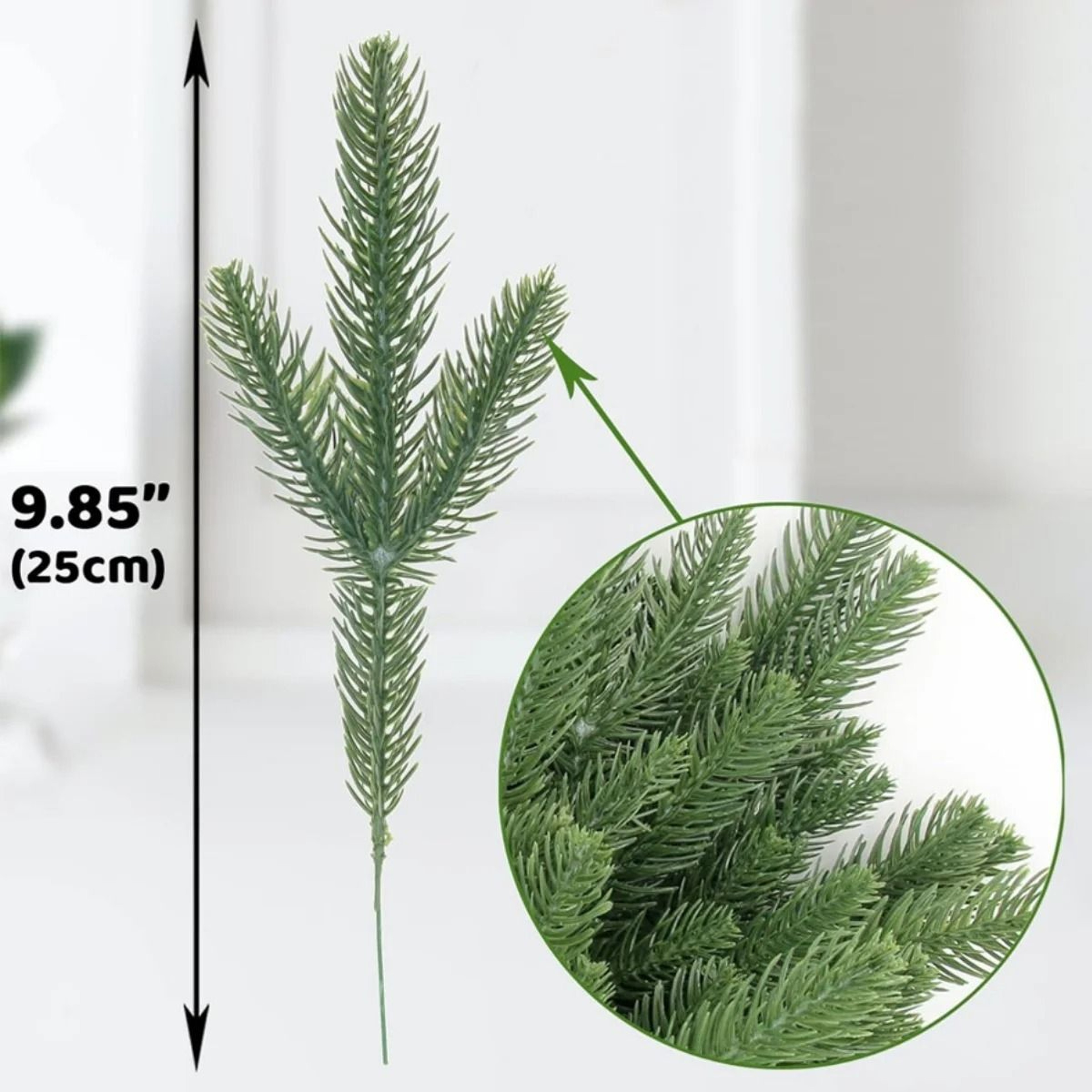 Artificial Pine Branches Fake Pine Stems Christmas Greenery Decor Set 1