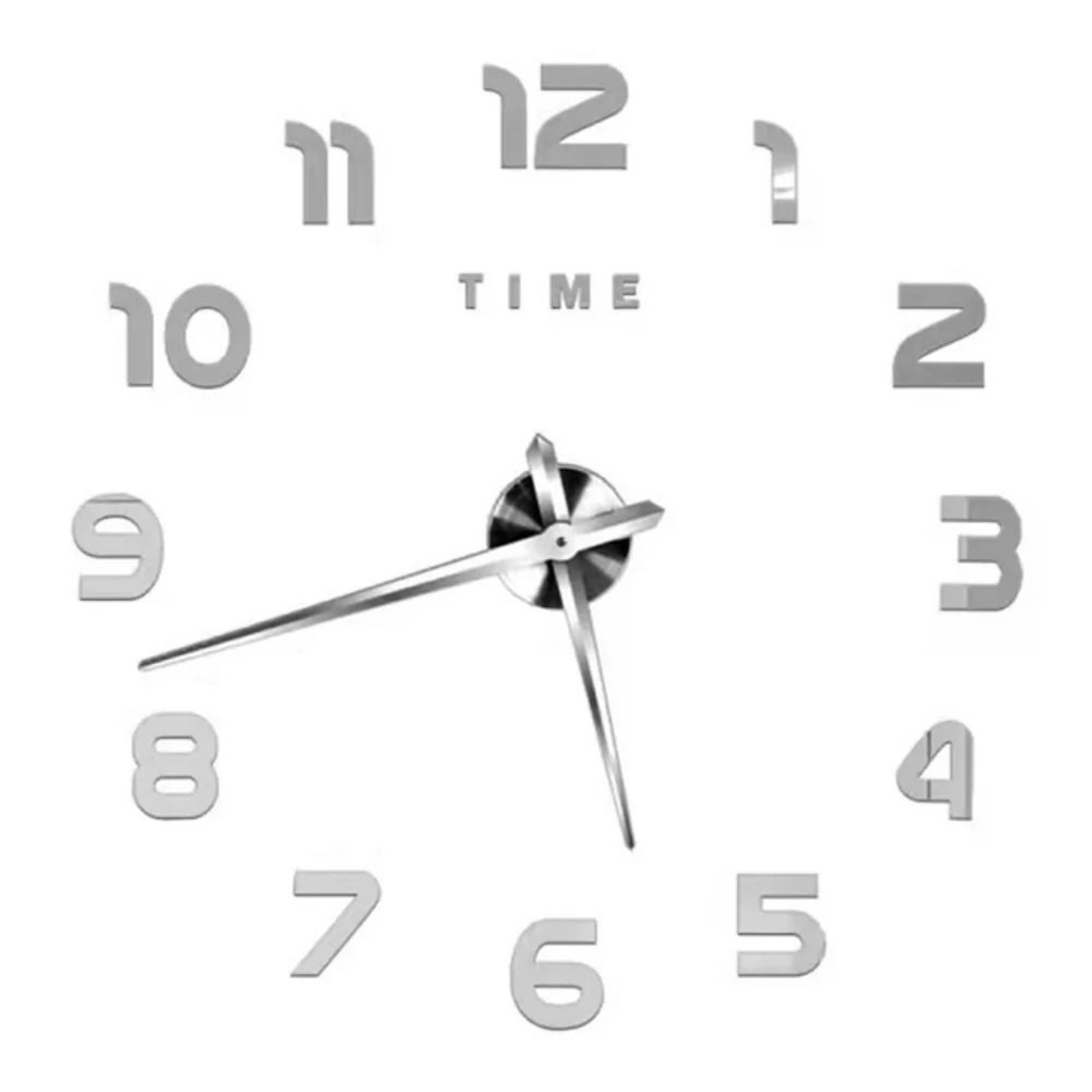 Large DIY 3D Wall Clock Modern Acrylic Mirror Decor Clock 1