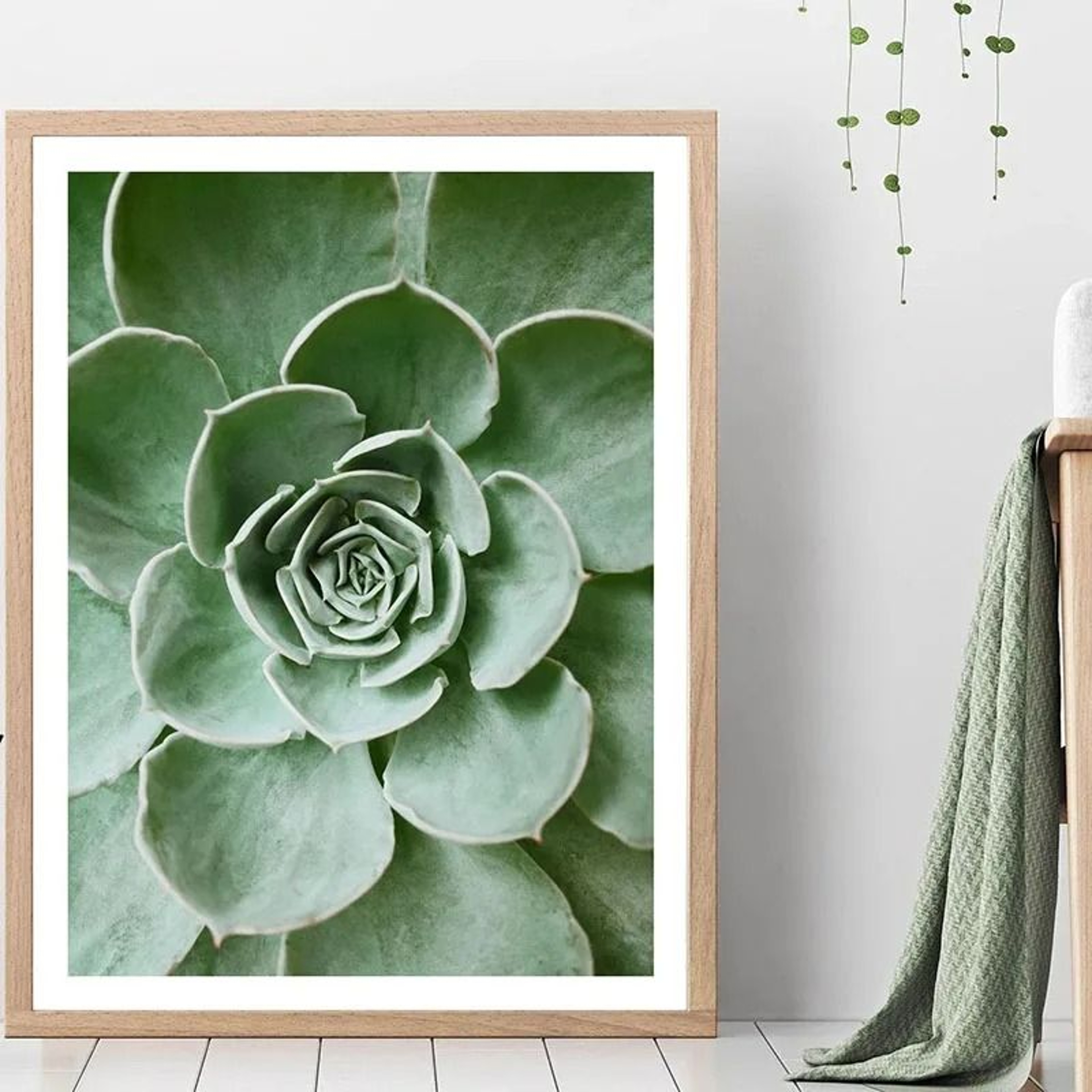 Botanical Wall Art Plant Canvas Print Green Wall Decor Nature Leaf Poster 4