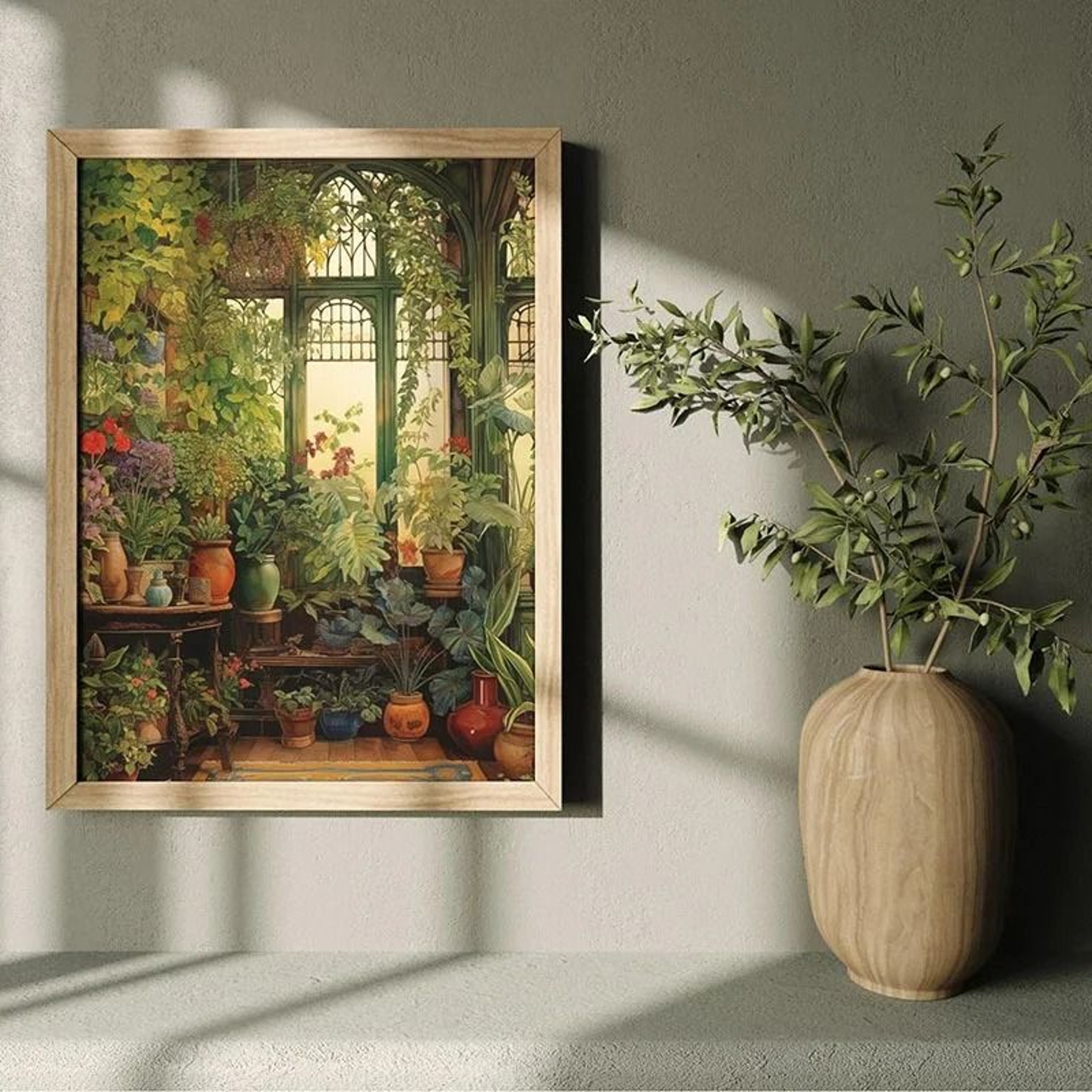 Botanical Wall Art Plant Canvas Print Green Wall Decor Nature Leaf Poster 7