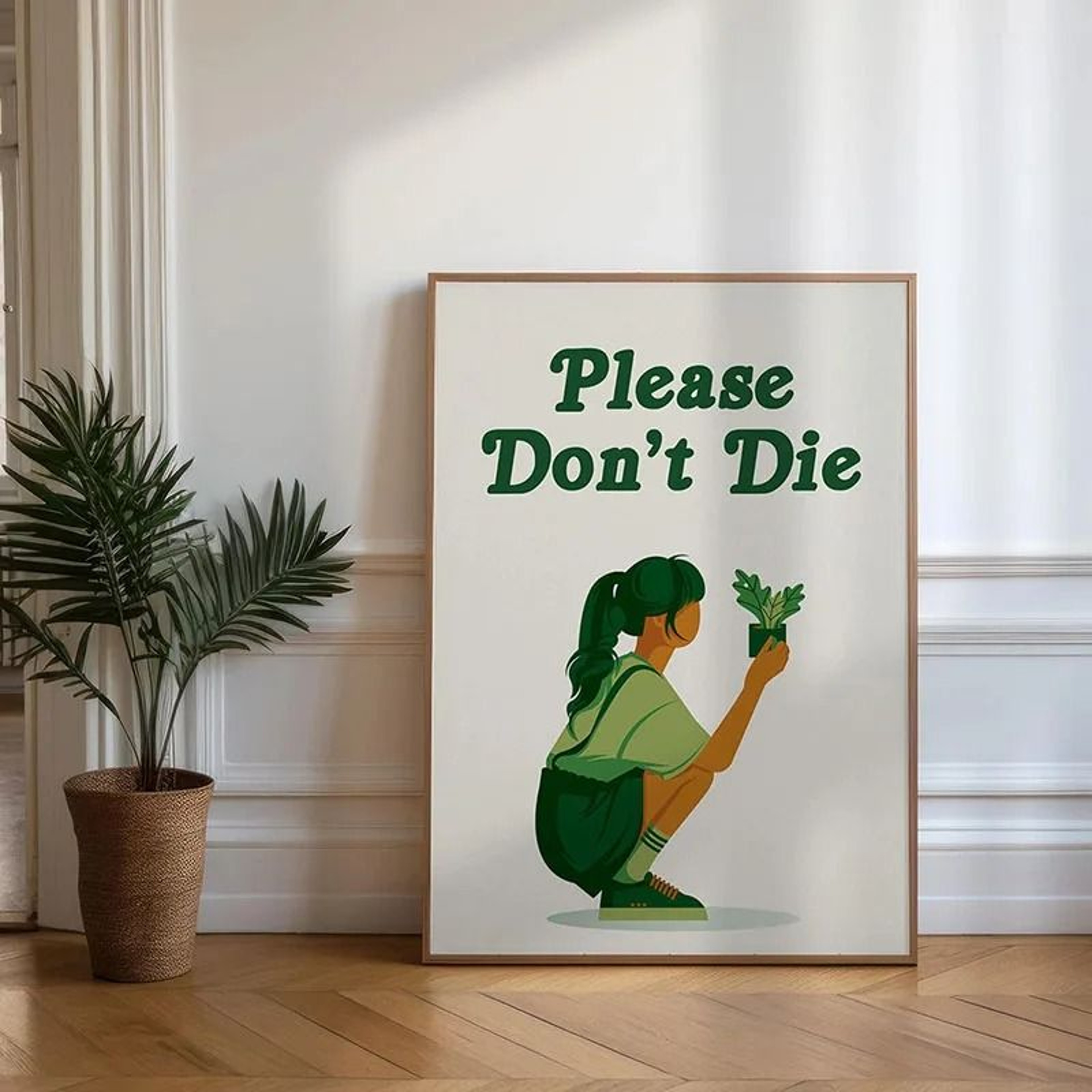 Botanical Wall Art Plant Canvas Print Green Wall Decor Nature Leaf Poster 8