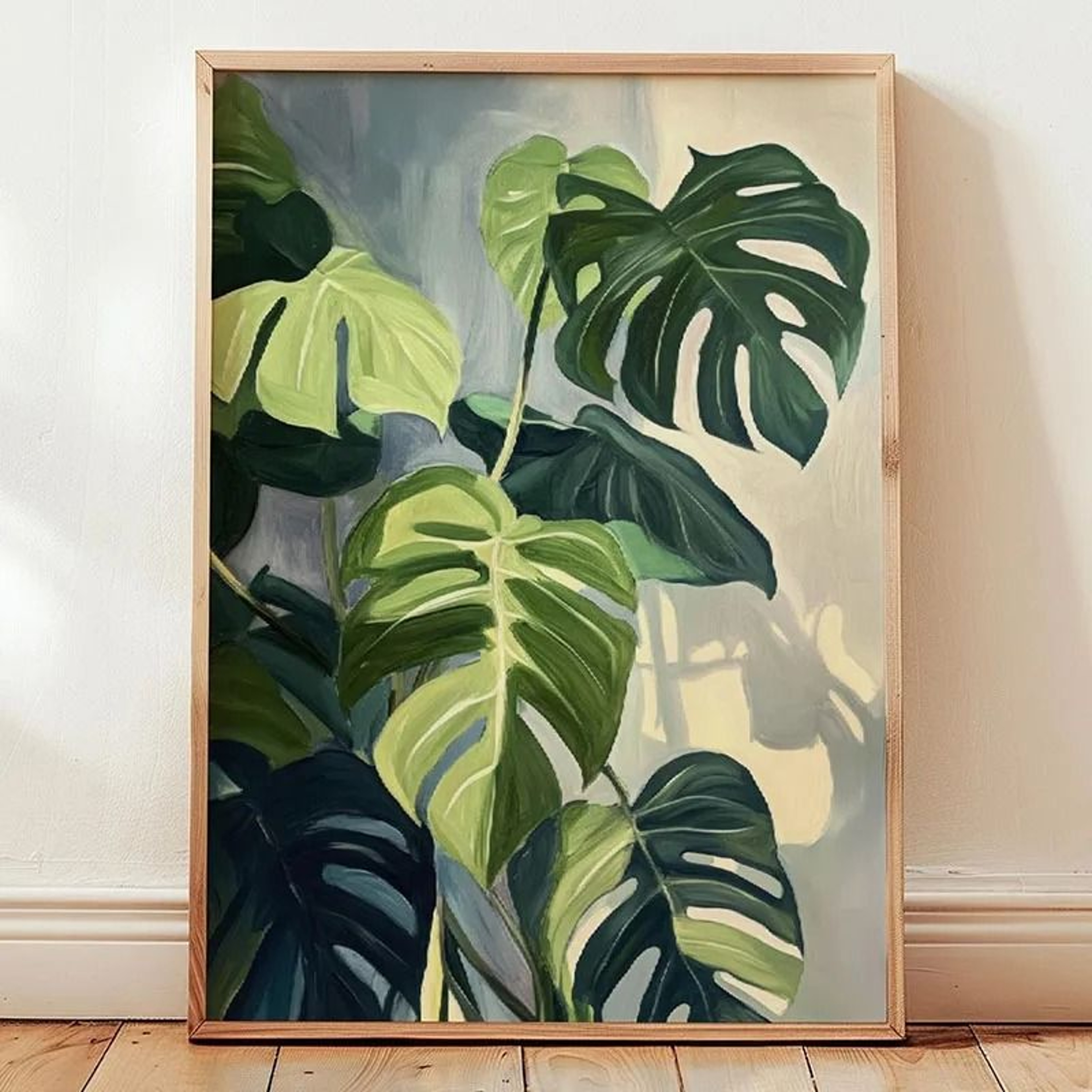 Botanical Wall Art Plant Canvas Print Green Wall Decor Nature Leaf Poster 20