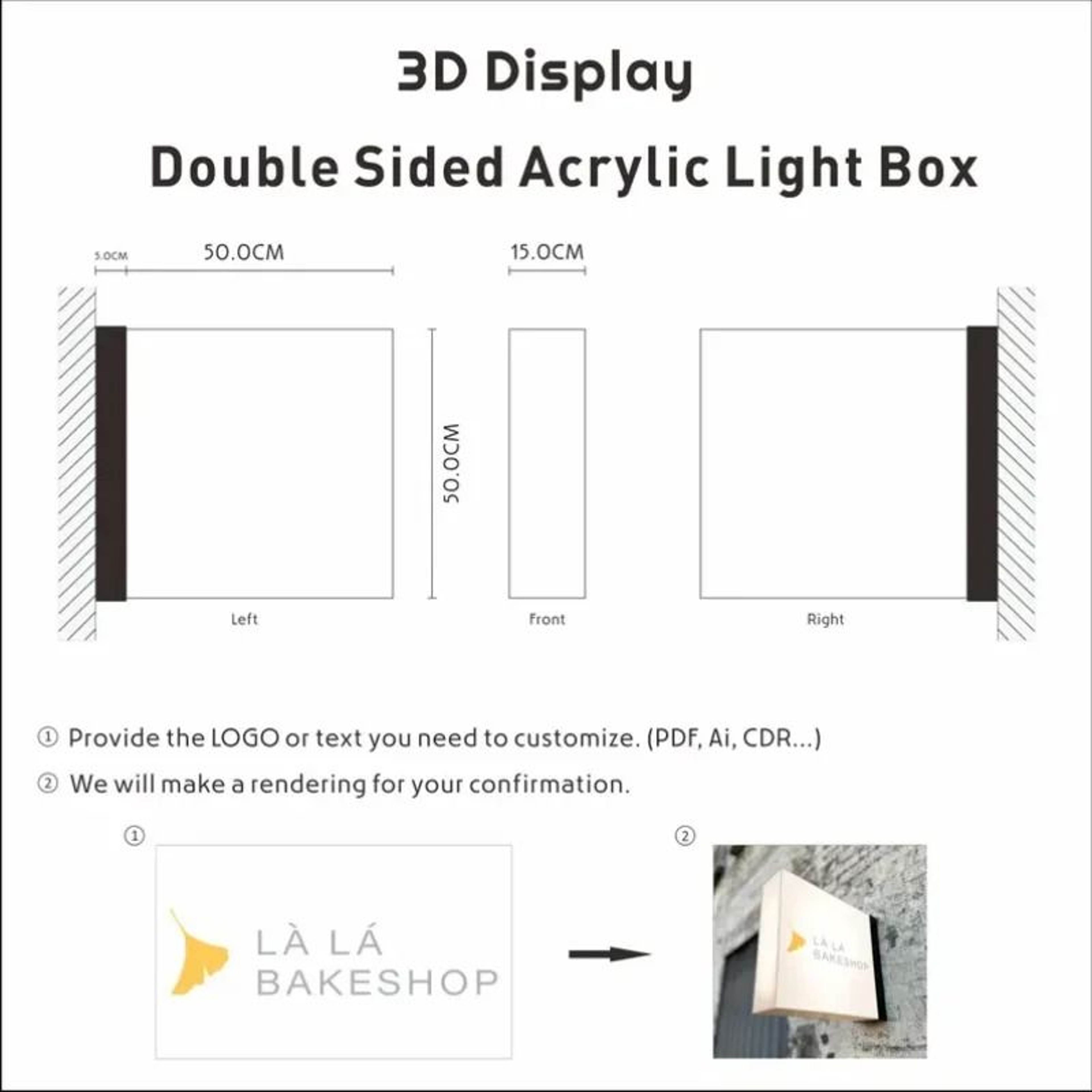 Custom LED Lightbox Sign Outdoor Double Sided Round Projecting Shop Sign 3