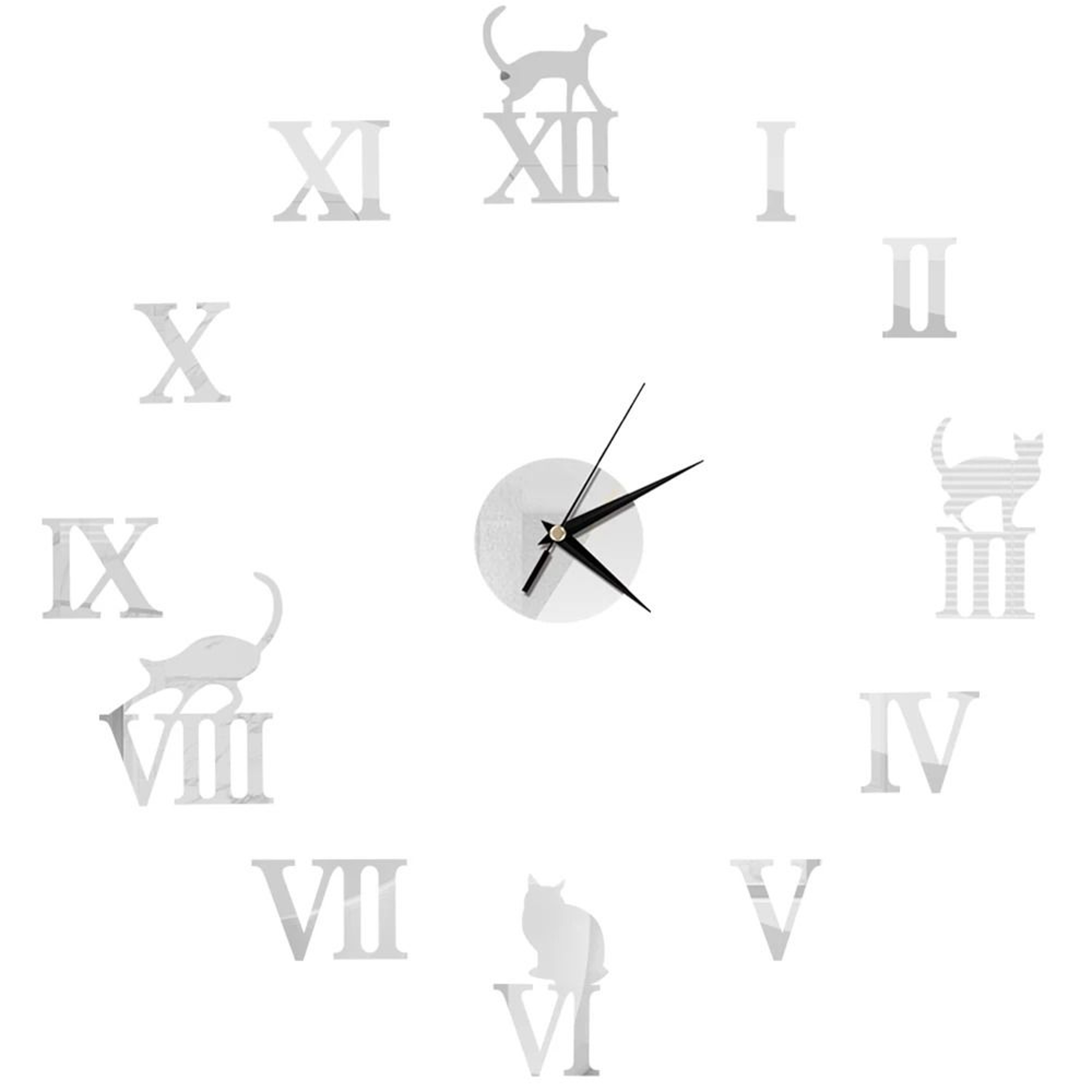DIY Mirror Wall Clock Sticker Frameless Modern Large Wall Clock Decor 0