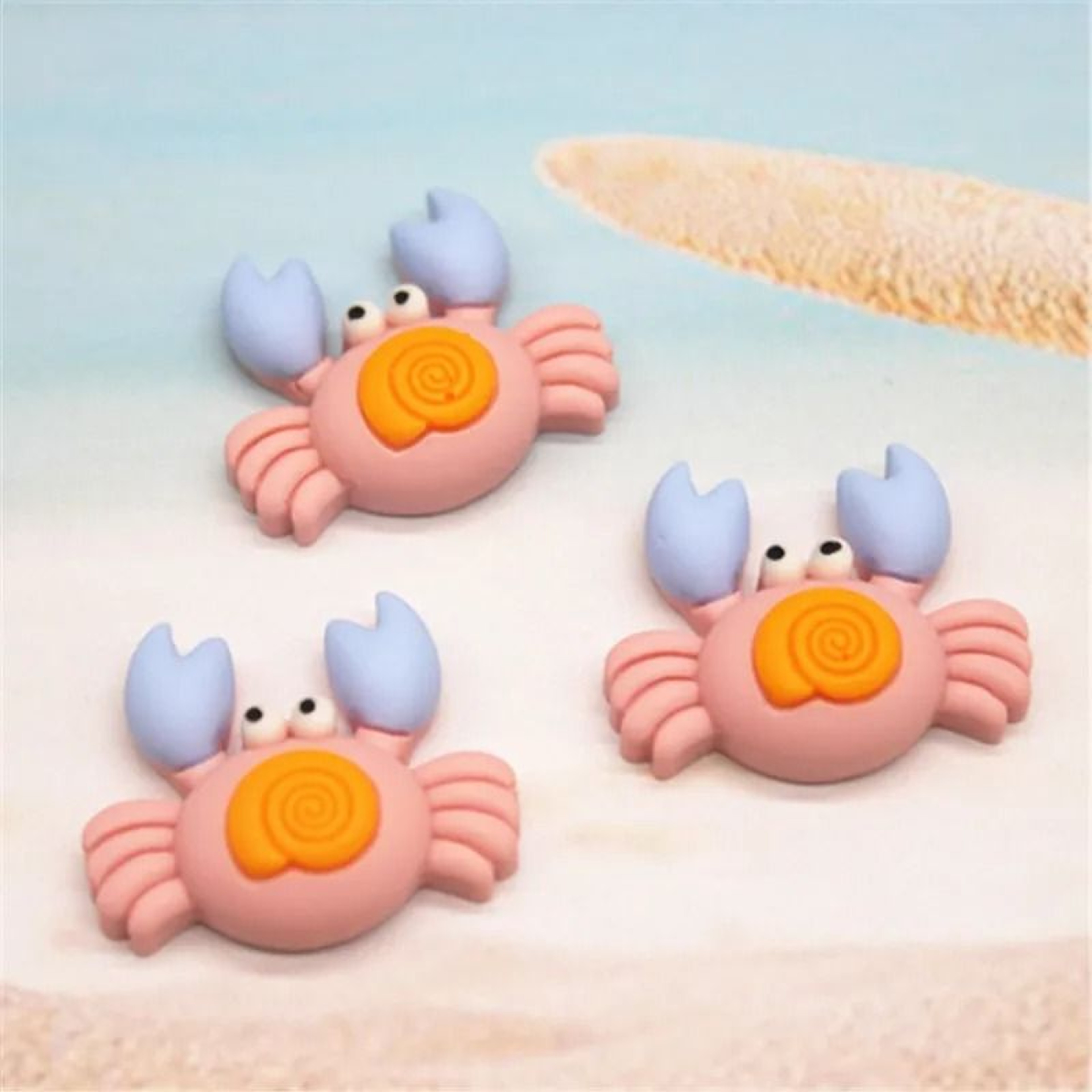 Mini Resin Beach Decorations Nautical DIY Craft Marine Flatback Charms Set 4
