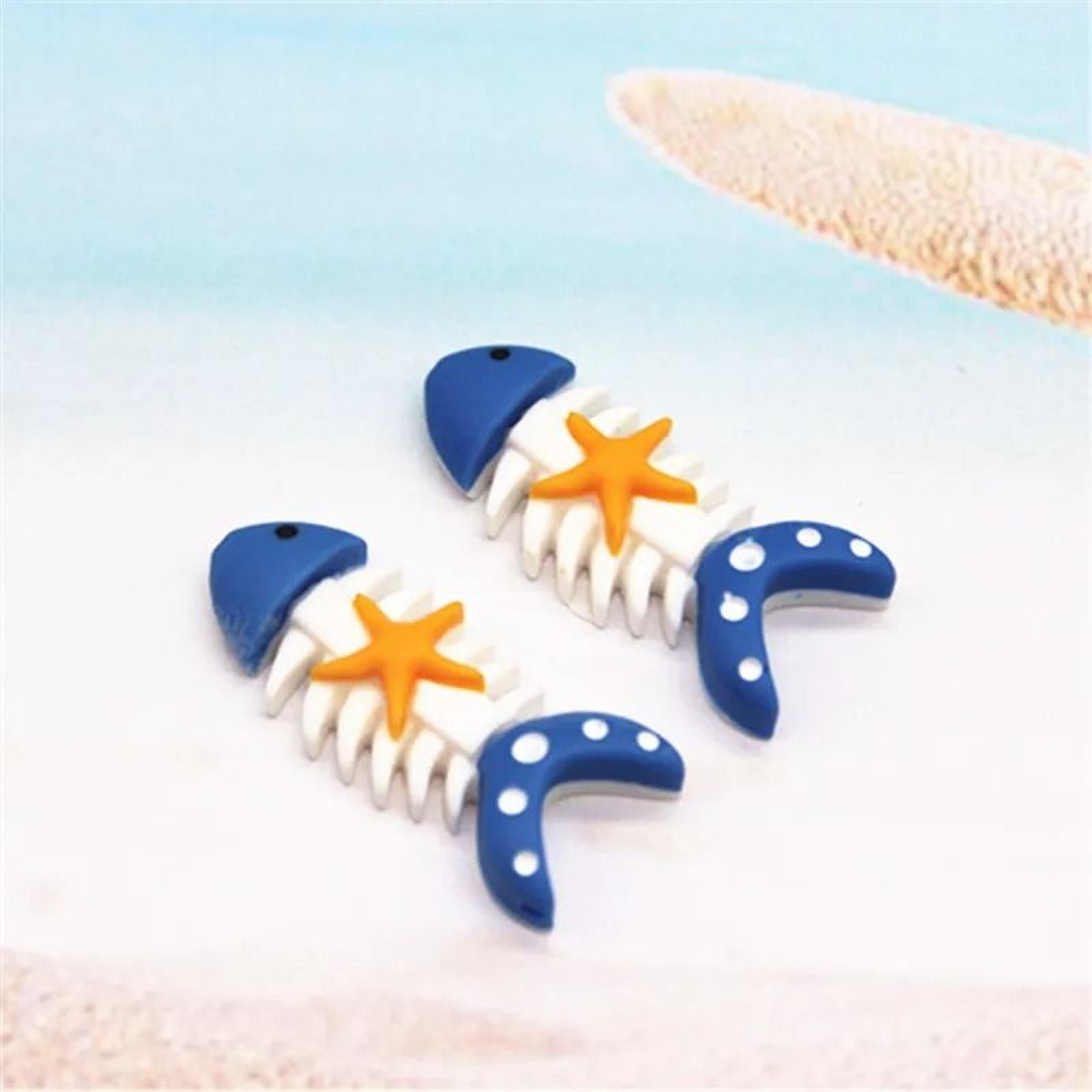Mini Resin Beach Decorations Nautical DIY Craft Marine Flatback Charms Set 7