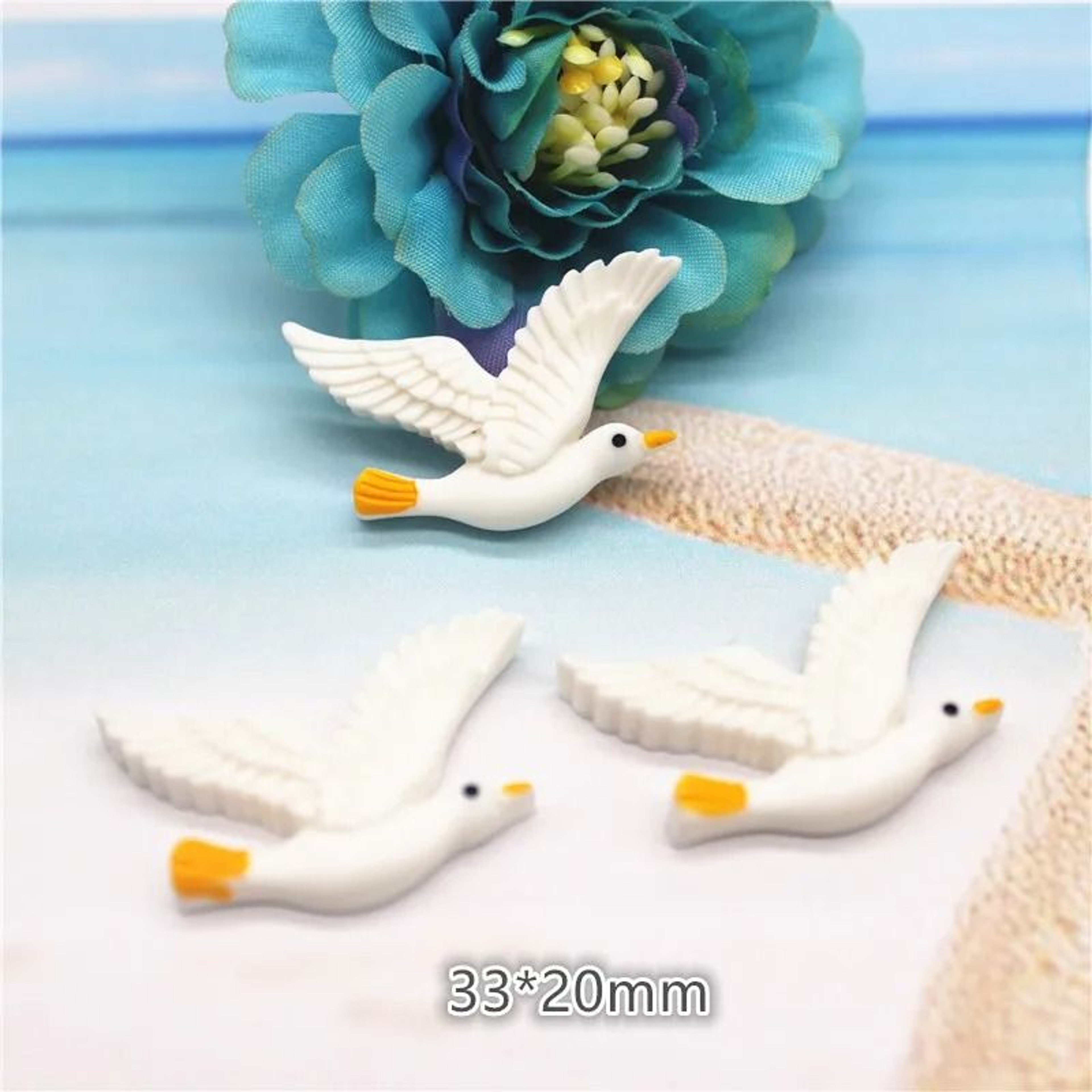 Mini Resin Beach Decorations Nautical DIY Craft Marine Flatback Charms Set 16