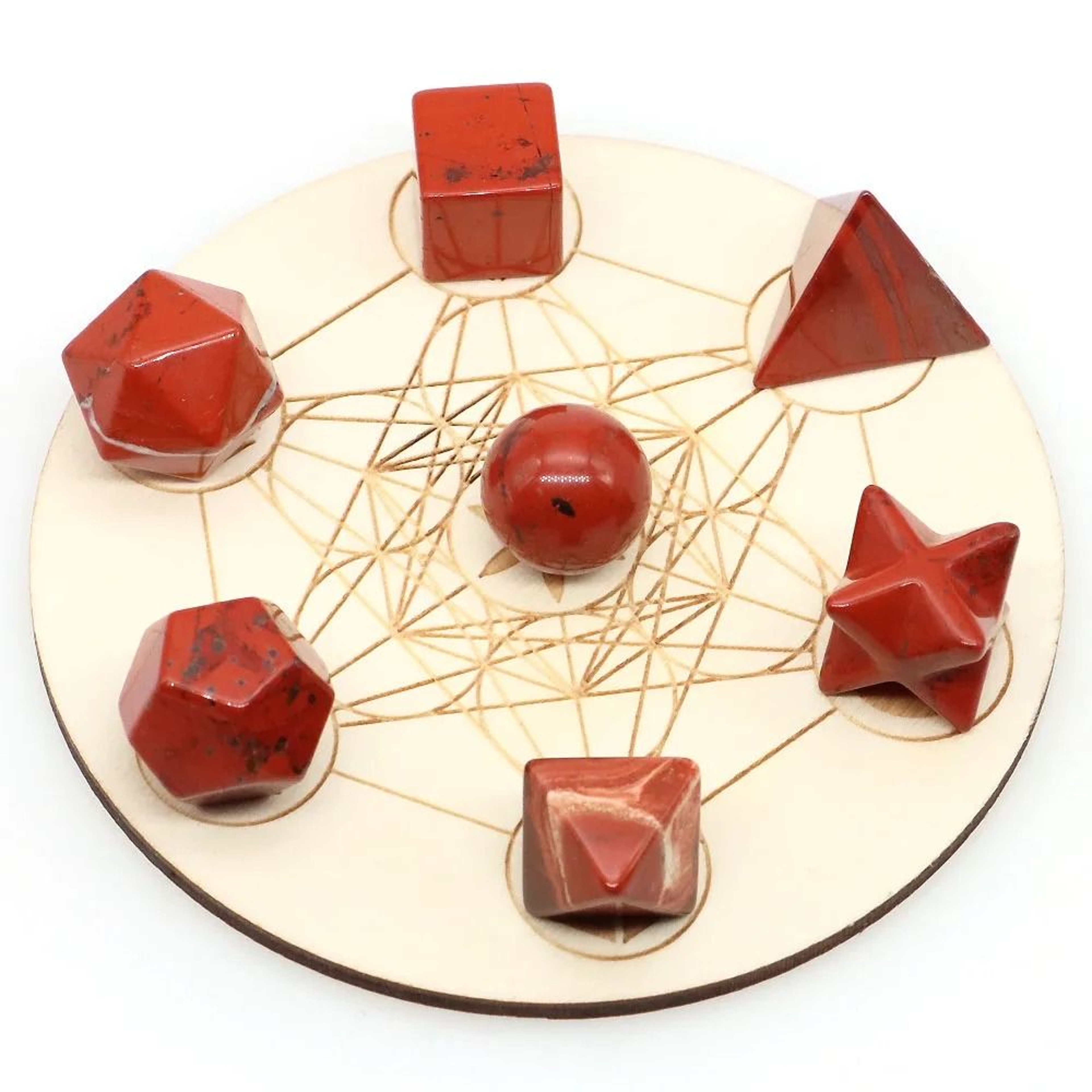 Platonic Solid Crystal Set Sacred Geometry Chakra Healing Reiki Stones 5