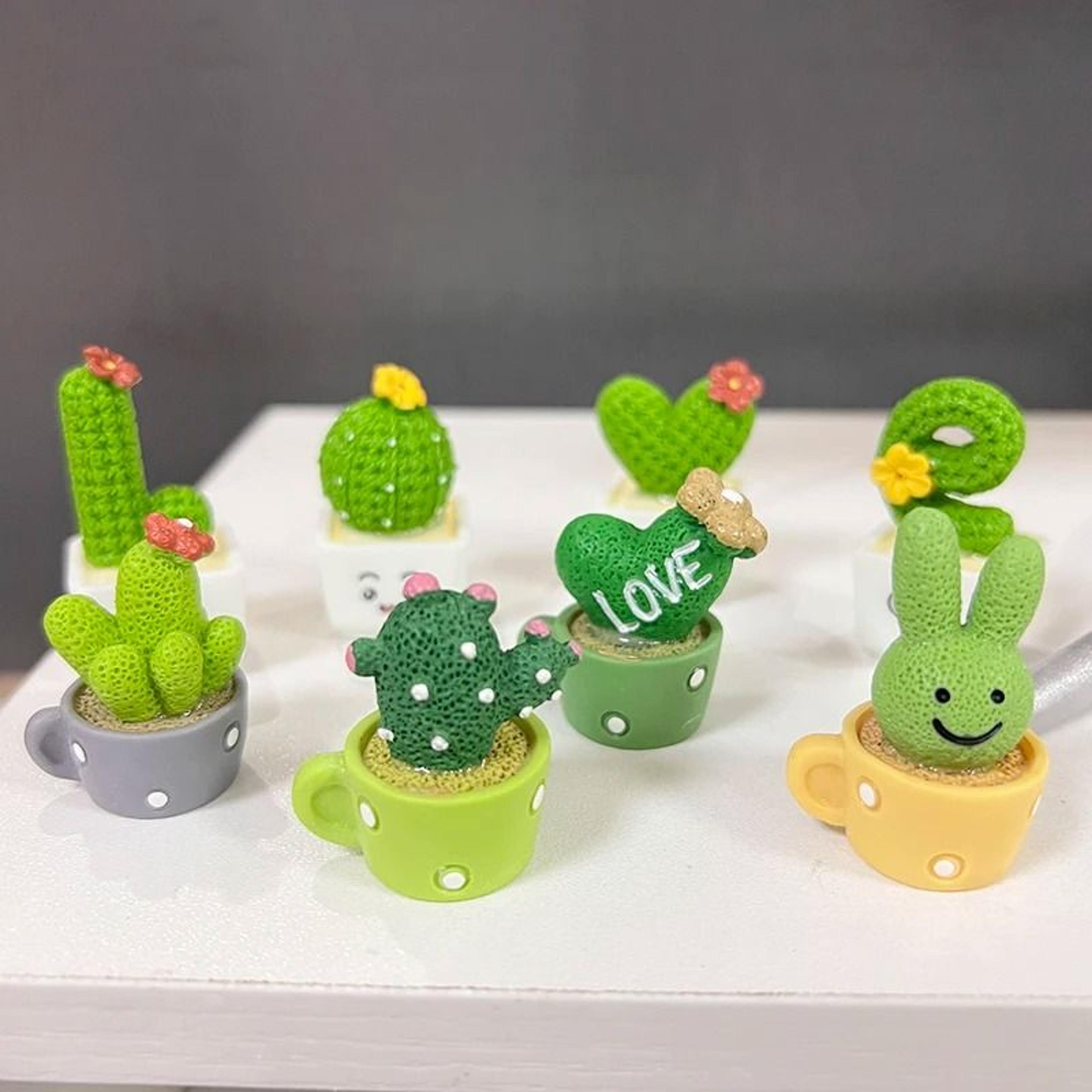Mini Succulent Plants And Fake Cactus Decor Set Small Bonsai Desk Plant Decoration 7