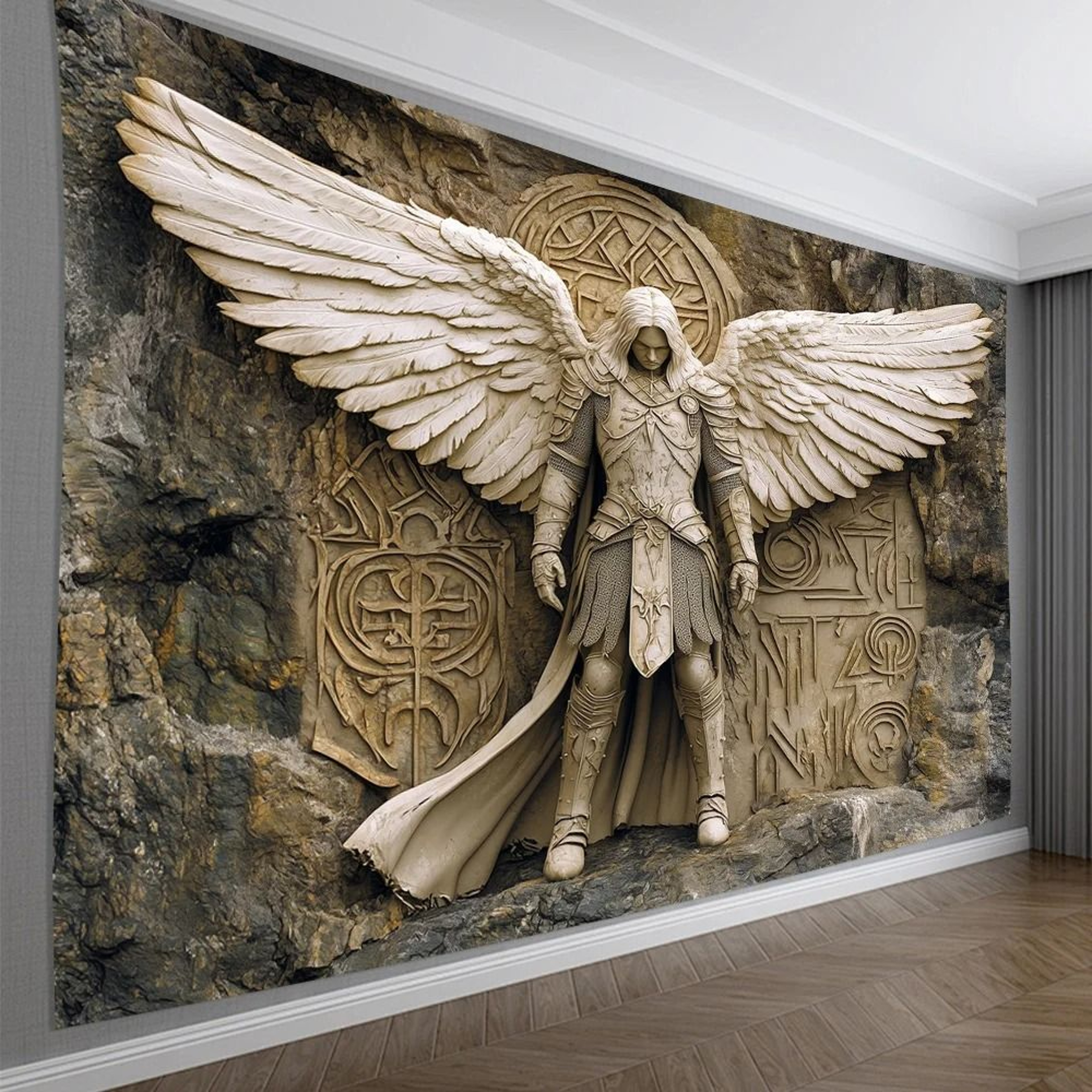 3D Angel Wall Tapestry Aesthetic Polyester Wall Hanging Decor For Bedroom And Living Room 5
