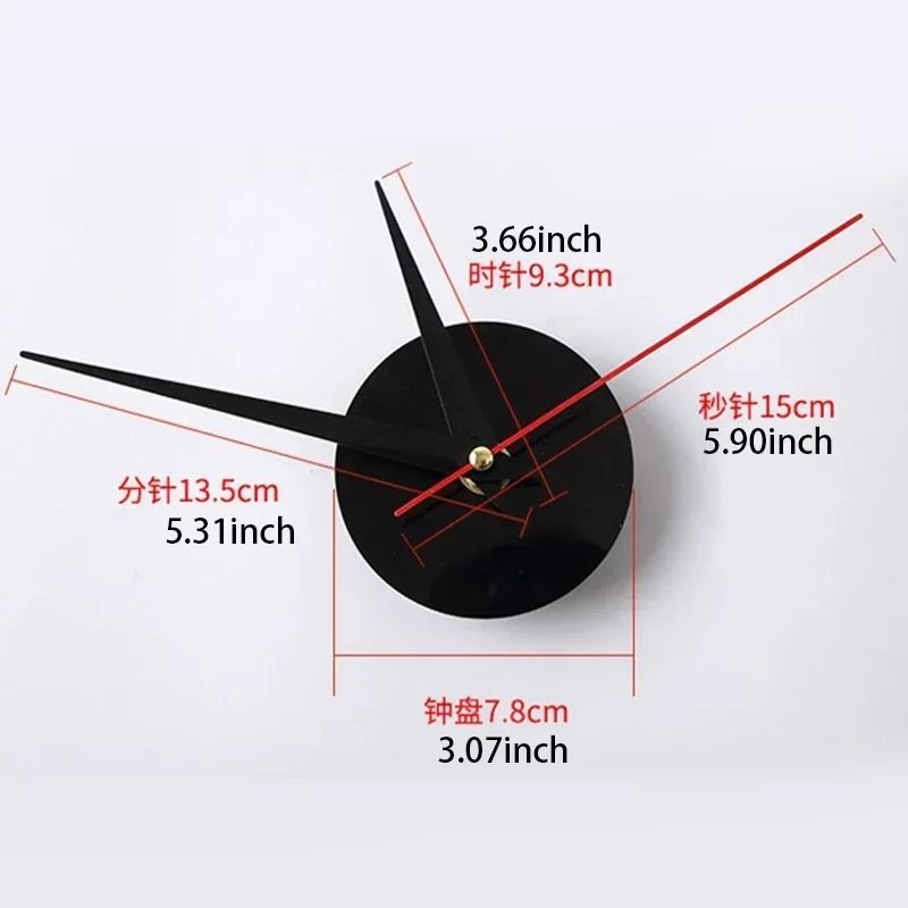 Large 3D DIY Wall Clock Modern Silent Wall Sticker Clock Decor 10