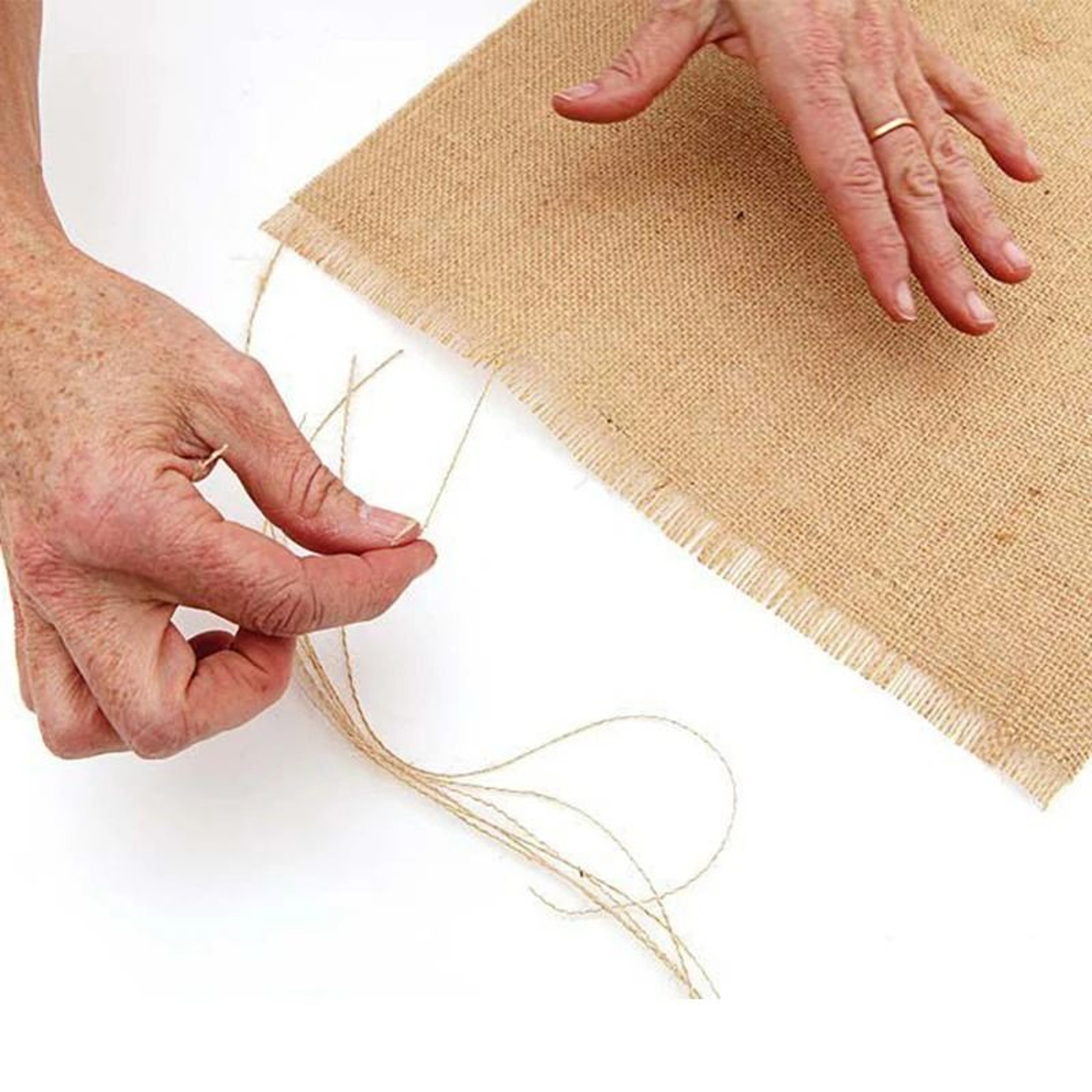 Natural Jute Table Runner With Tassels Rustic Farmhouse Table Decor 4