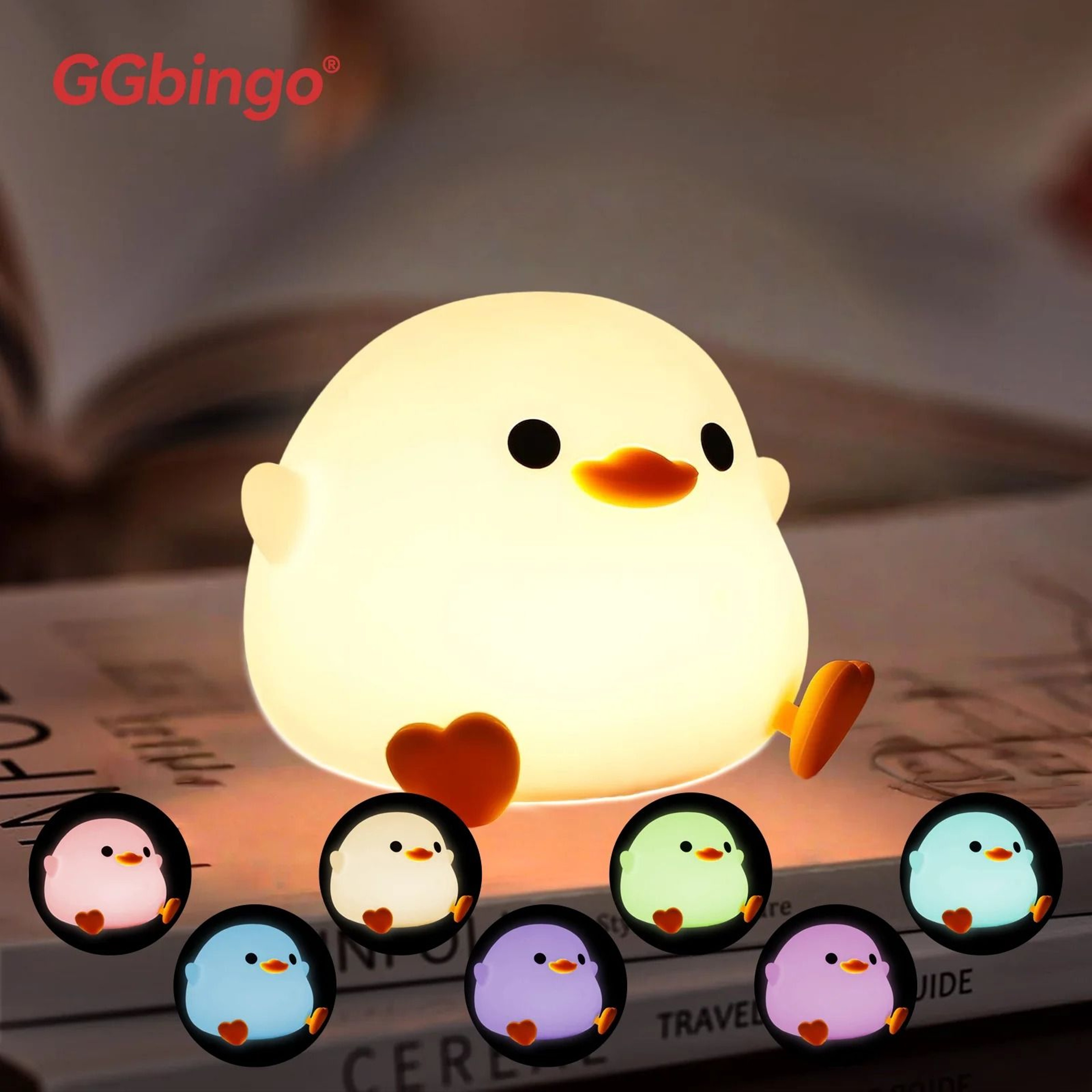 Cute Pear Silicone Night Light Touch Control Rechargeable Kids Bedside Lamp 4