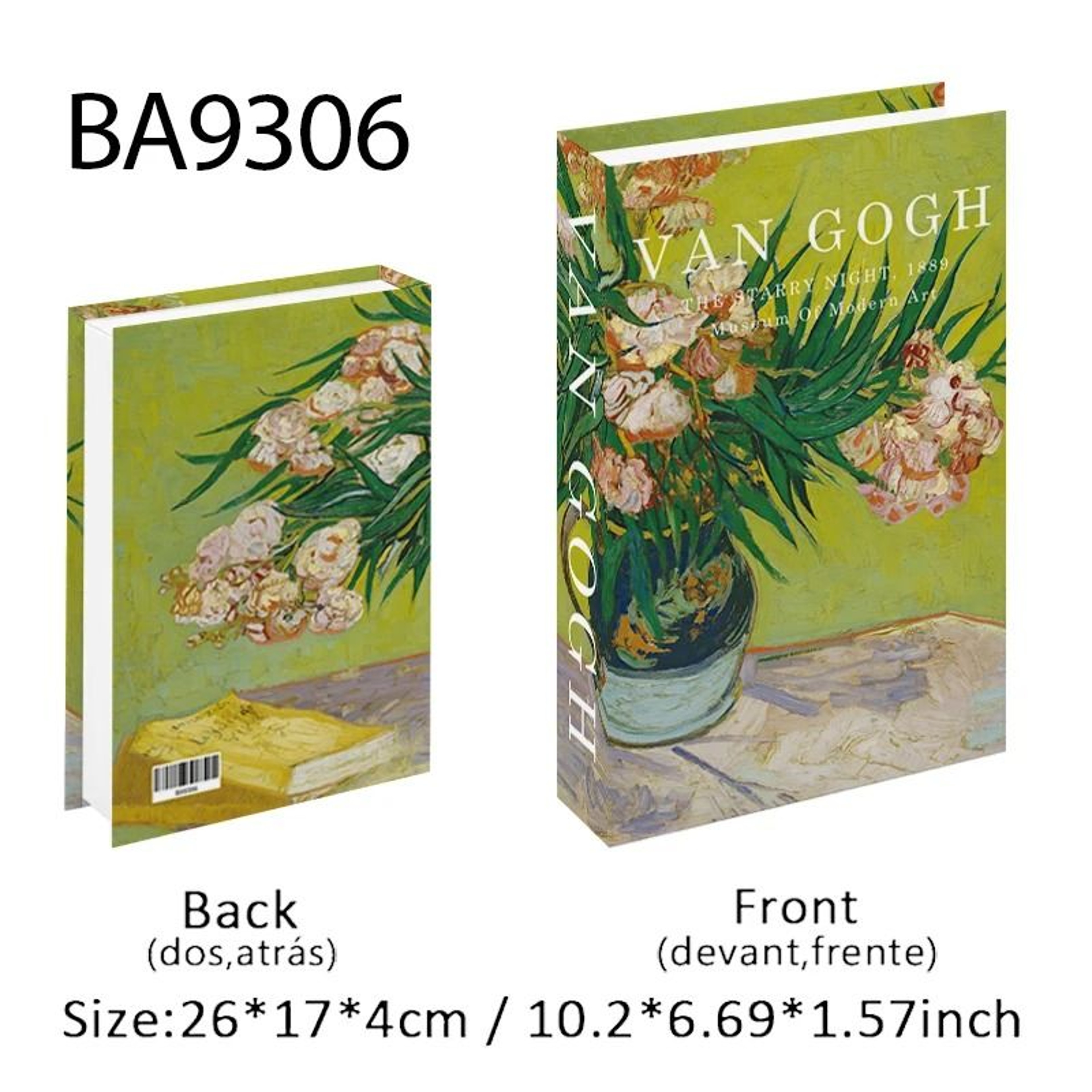 Decorative Book Box Fake Book Decor Coffee Table Books Storage Box Art Design 6