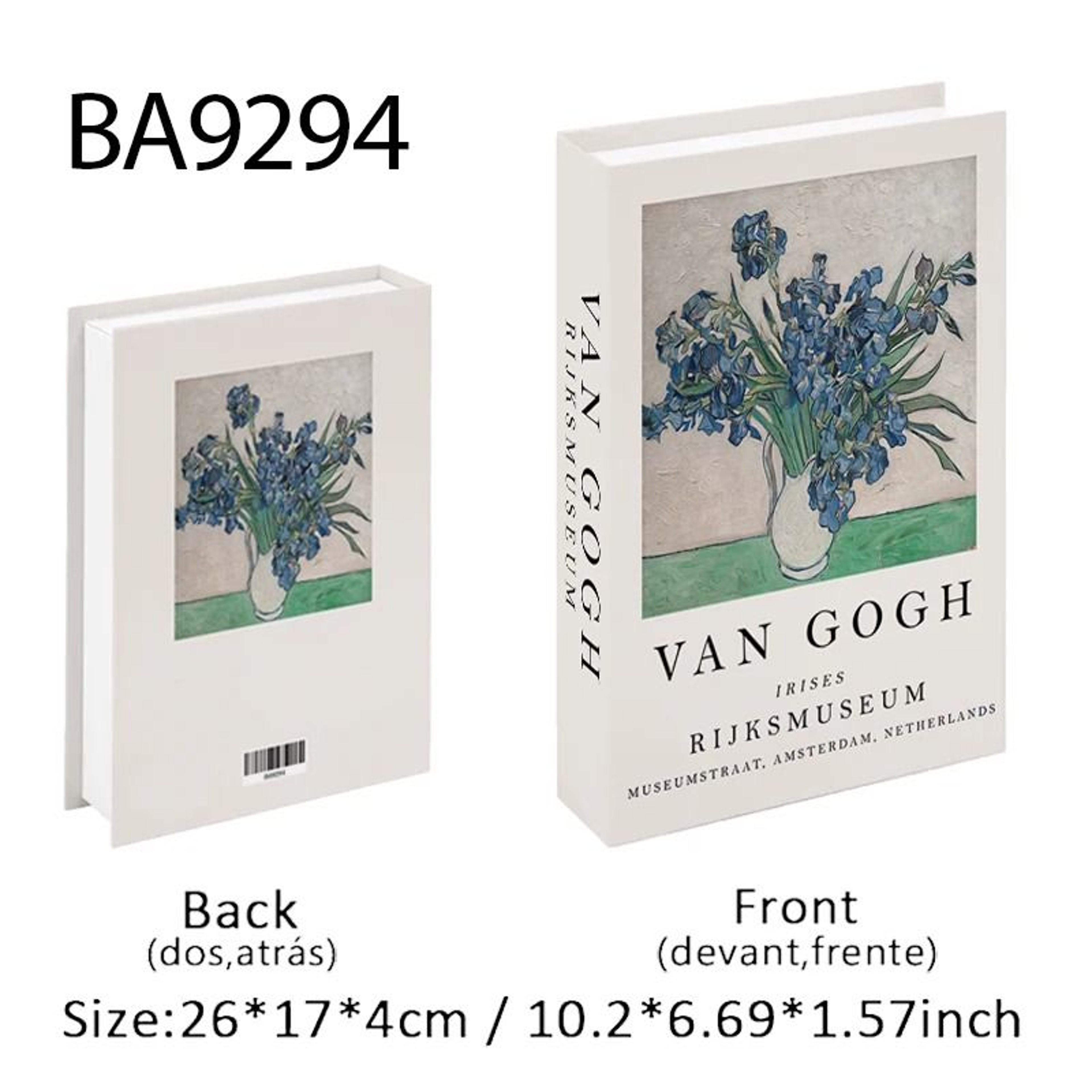 Decorative Book Box Fake Book Decor Coffee Table Books Storage Box Art Design 24