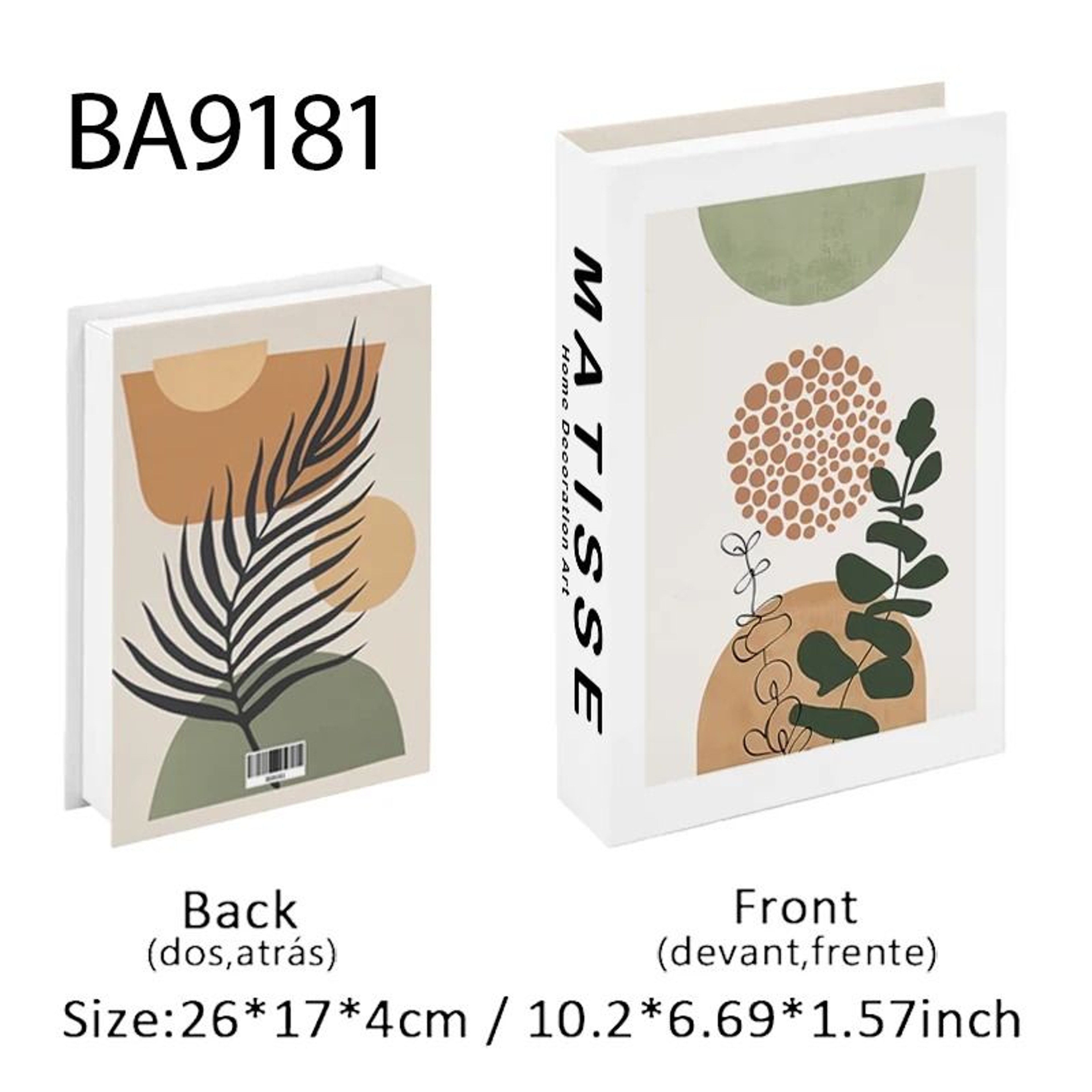 Decorative Book Box Fake Book Decor Coffee Table Books Storage Box Art Design 28