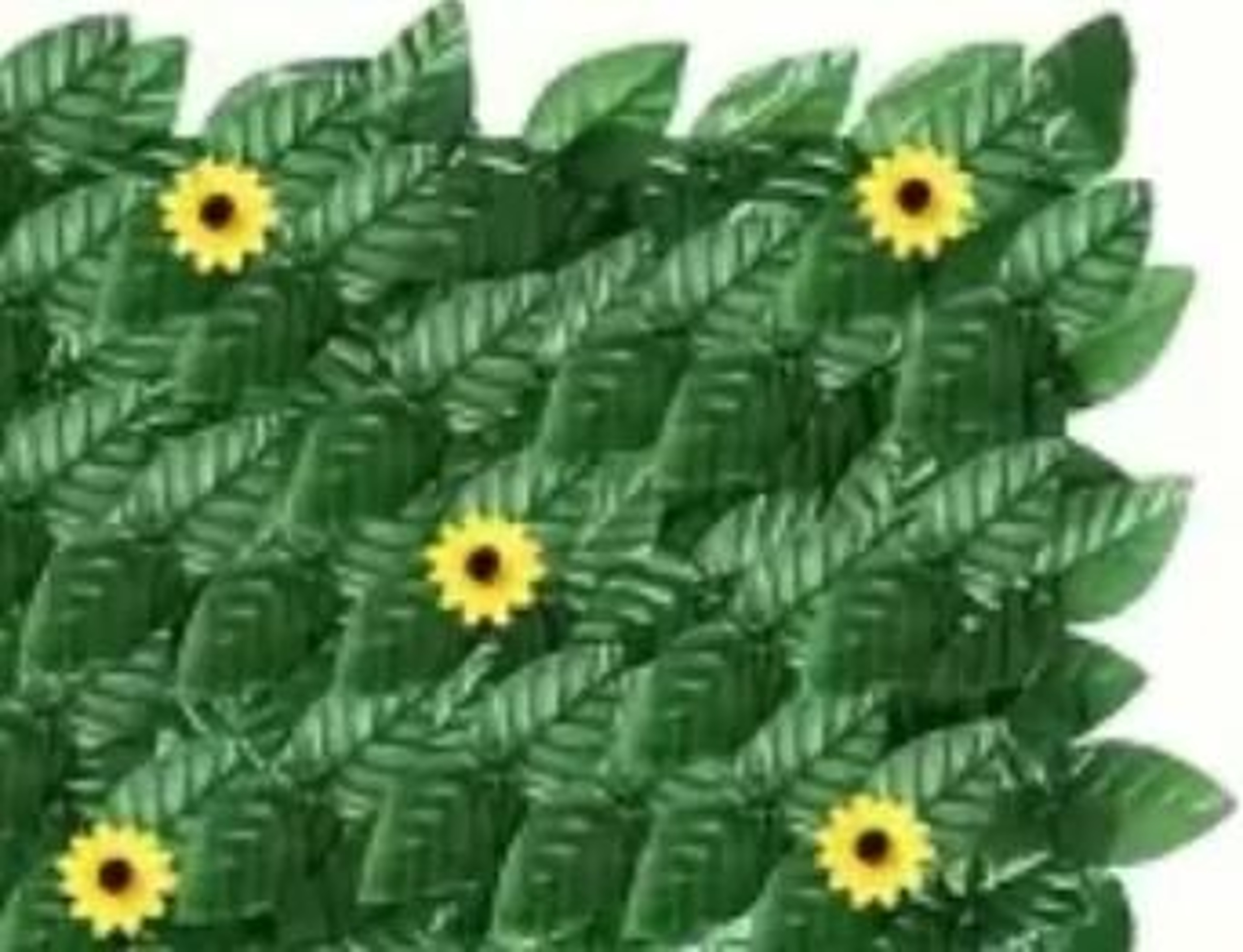 Artificial Ivy Privacy Fence With Sunflowers Outdoor Wall Decor Panel 1