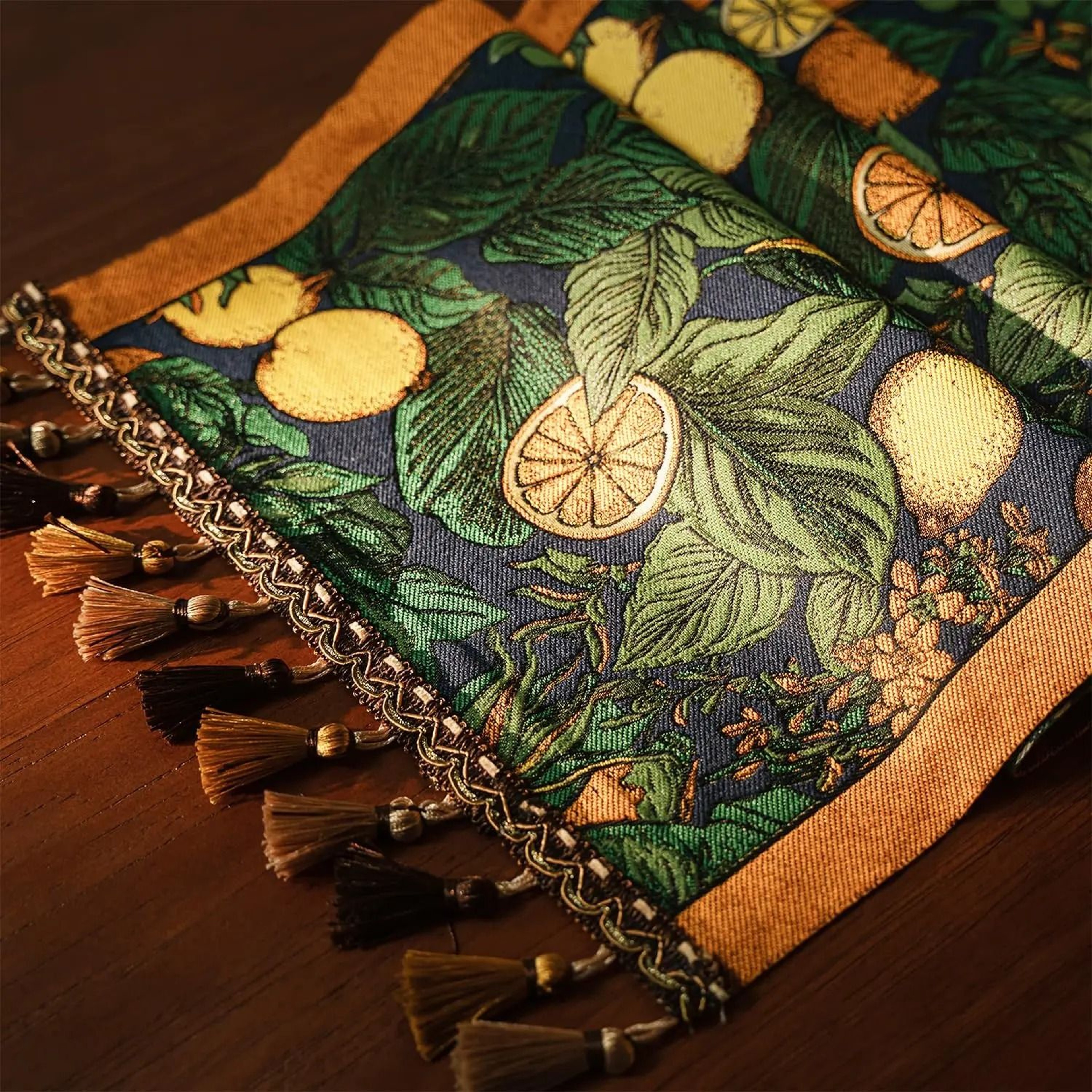Lemon Table Runner Farmhouse Floral Decorative Kitchen Table Decor 13