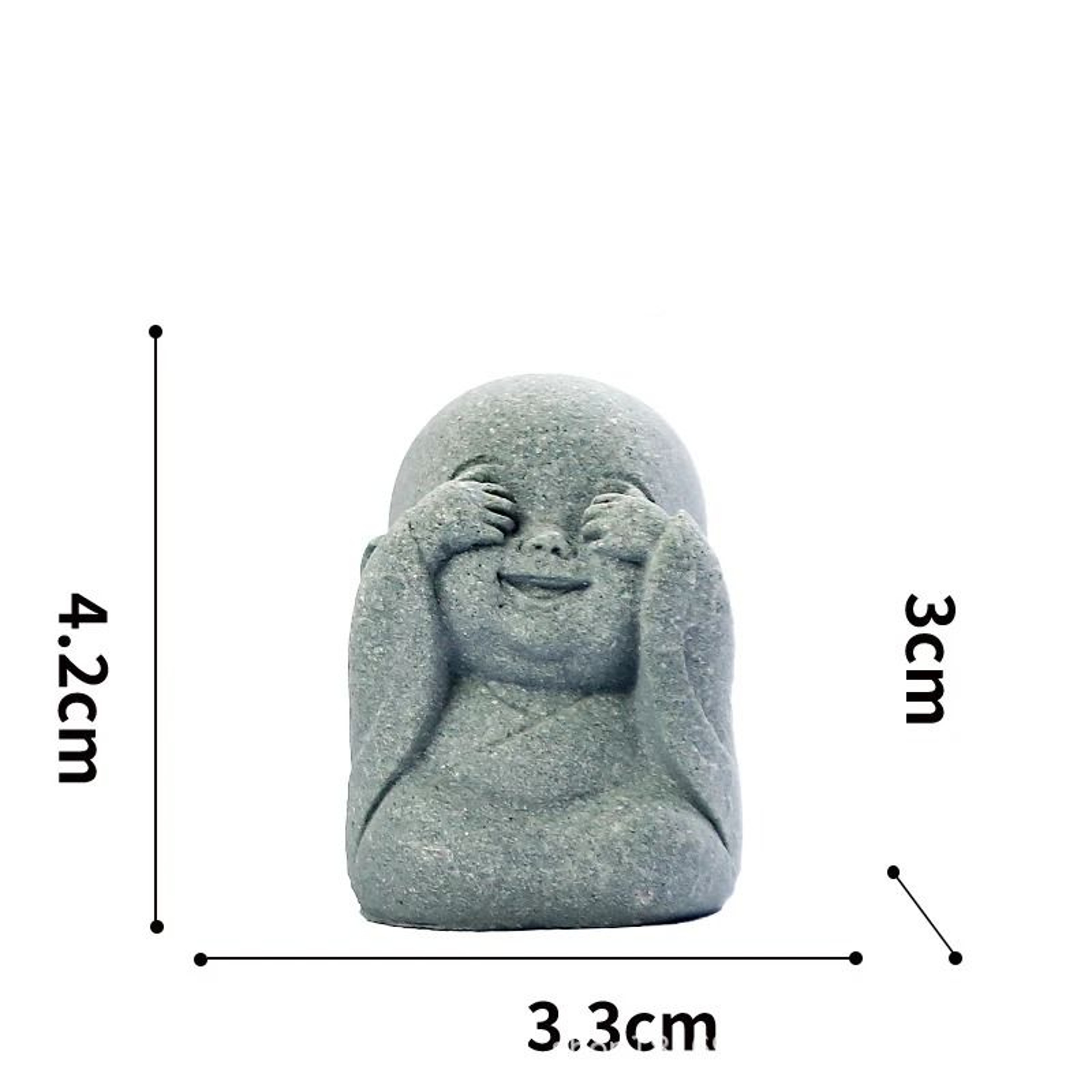 Zen Monk Statue Set Cute Little Monk Figurines Meditation Home Decor 3