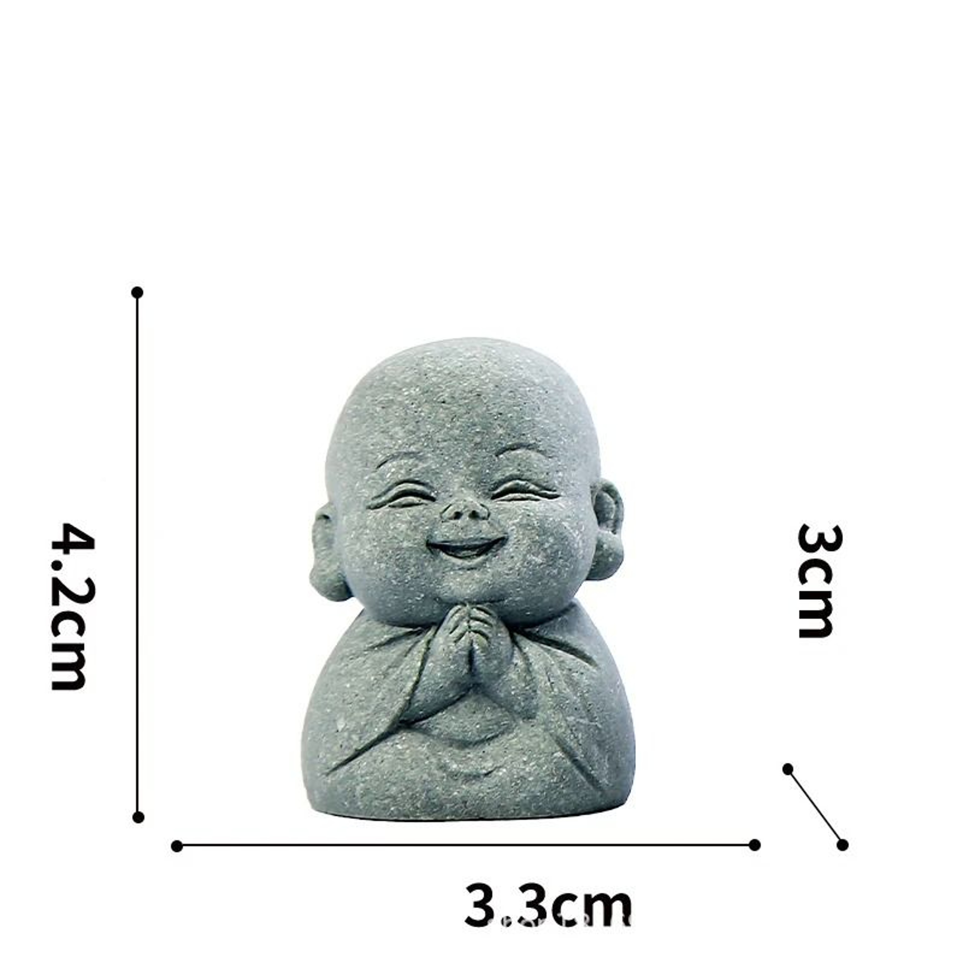 Zen Monk Statue Set Cute Little Monk Figurines Meditation Home Decor 4