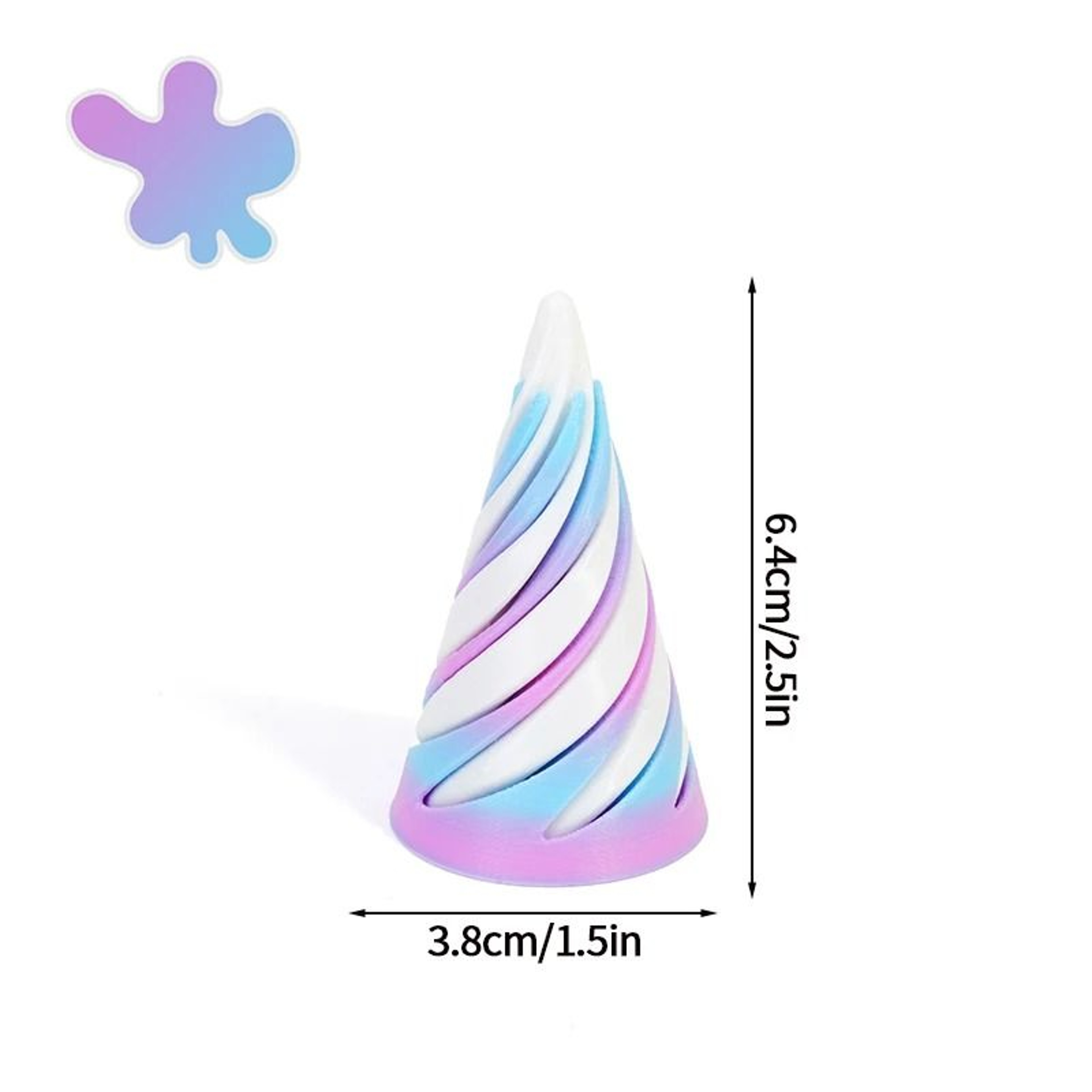 3D Printed Fidget Toy Spiral Cone Impossible Pyramid Anti Stress Desk Toy 17