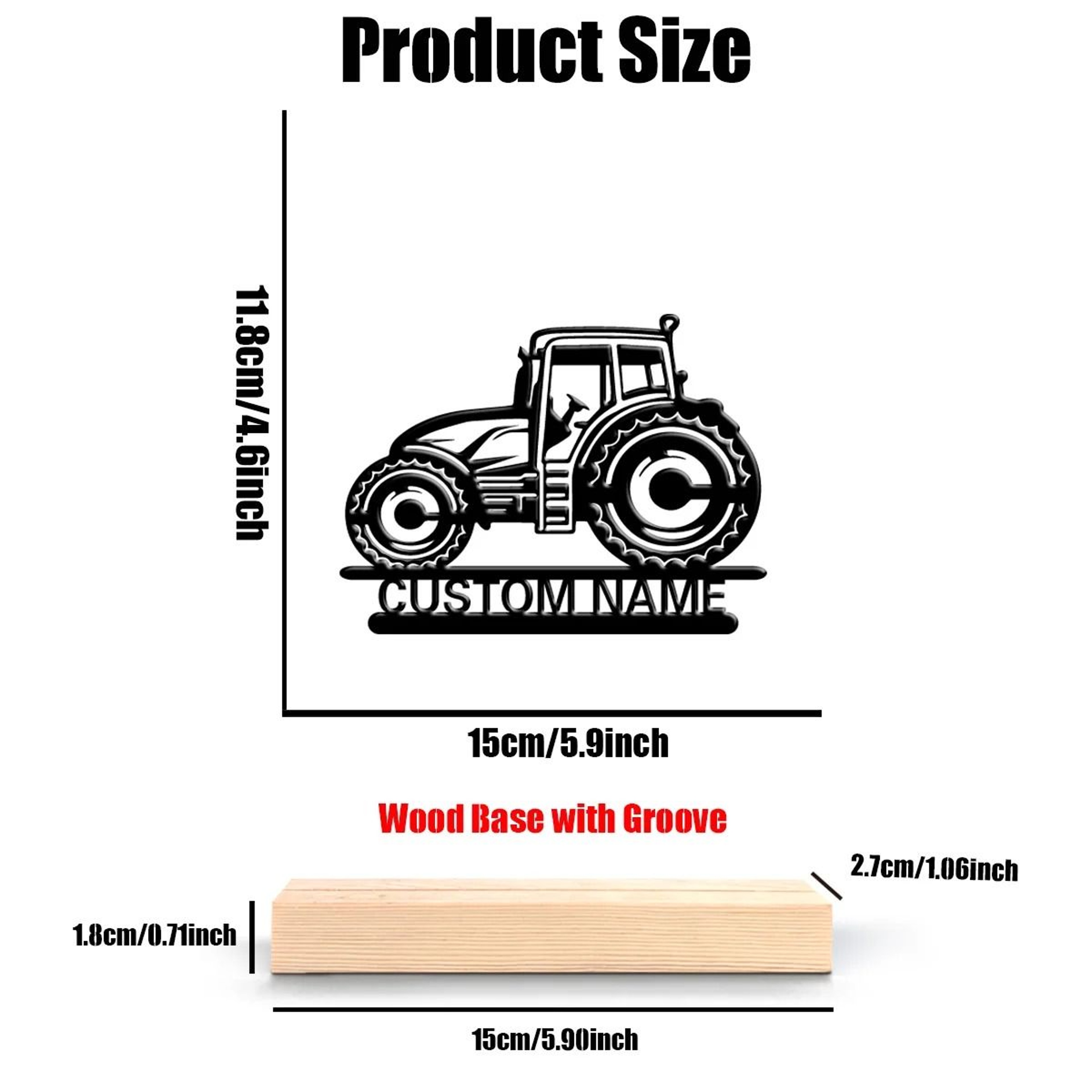 Personalized Custom SUV Metal Art Farmhouse Tabletop Car Decor With Wooden Base 1