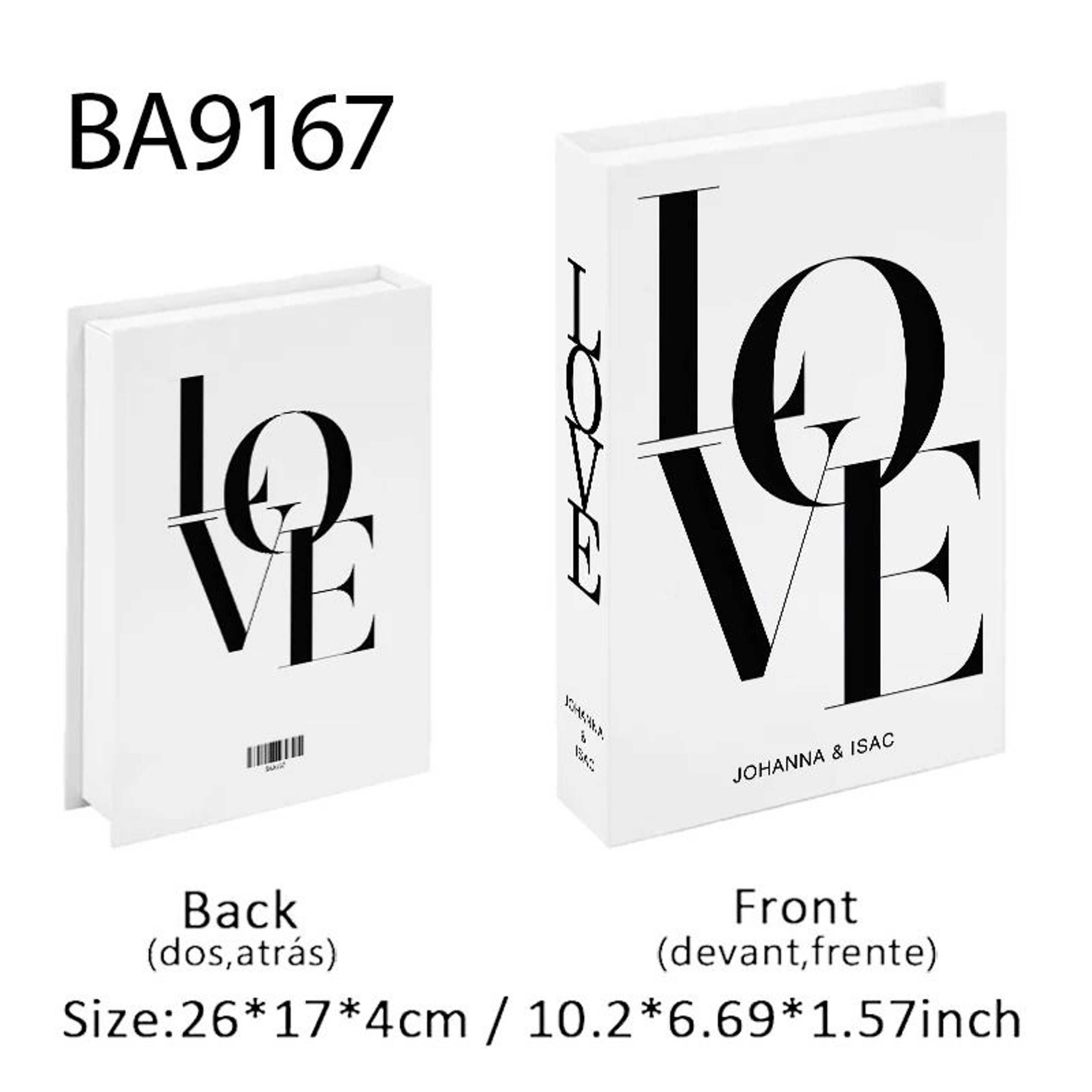 Luxury Fake Book Storage Box Decorative Coffee Table Decor Book With Hidden Storage 14