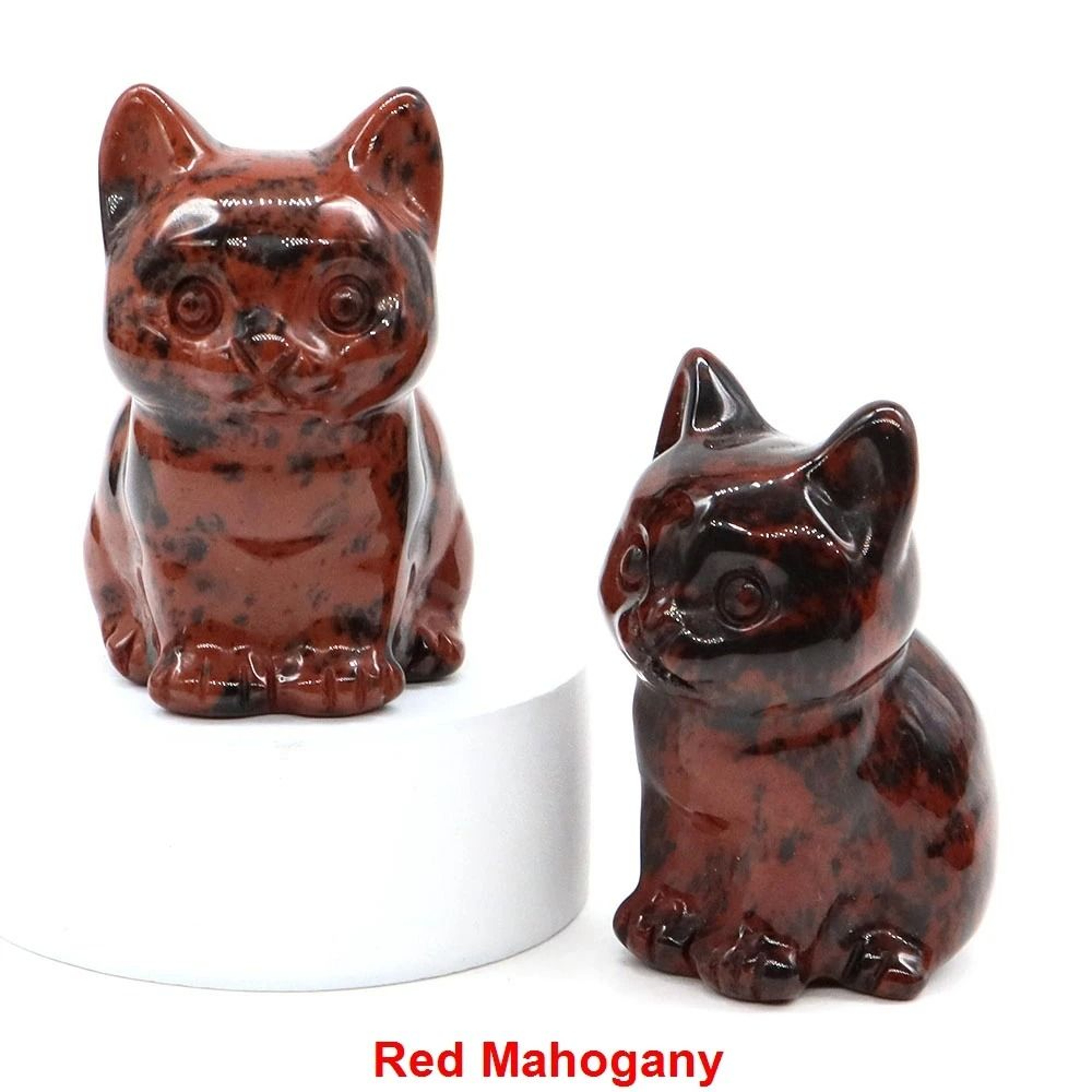 Natural Amethyst Crystal Cat Figurine Hand Carved Healing Stone Decor 9