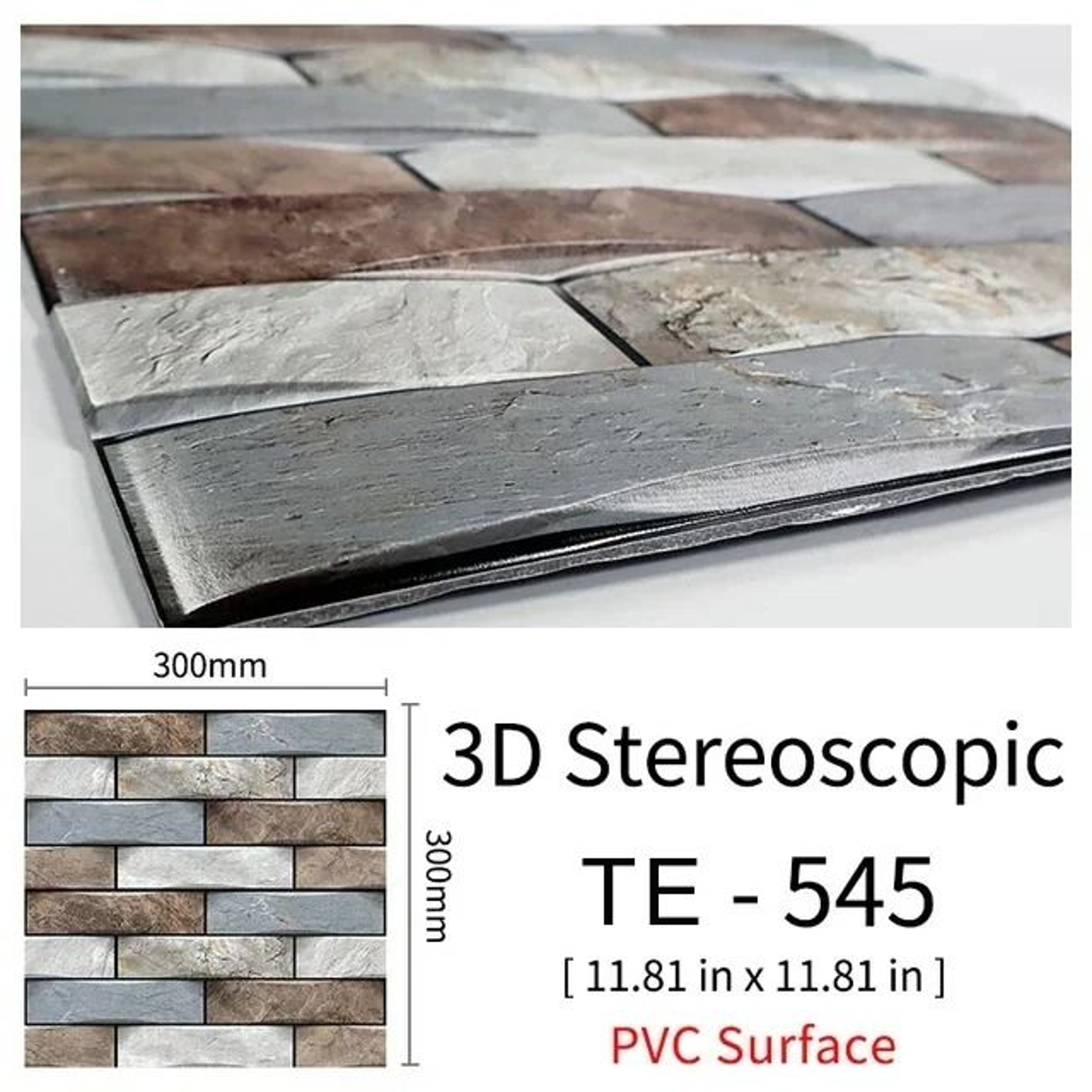 3D Brick Wall Sticker Waterproof Peel And Stick Self Adhesive Wall Decor Set 15pcs 21