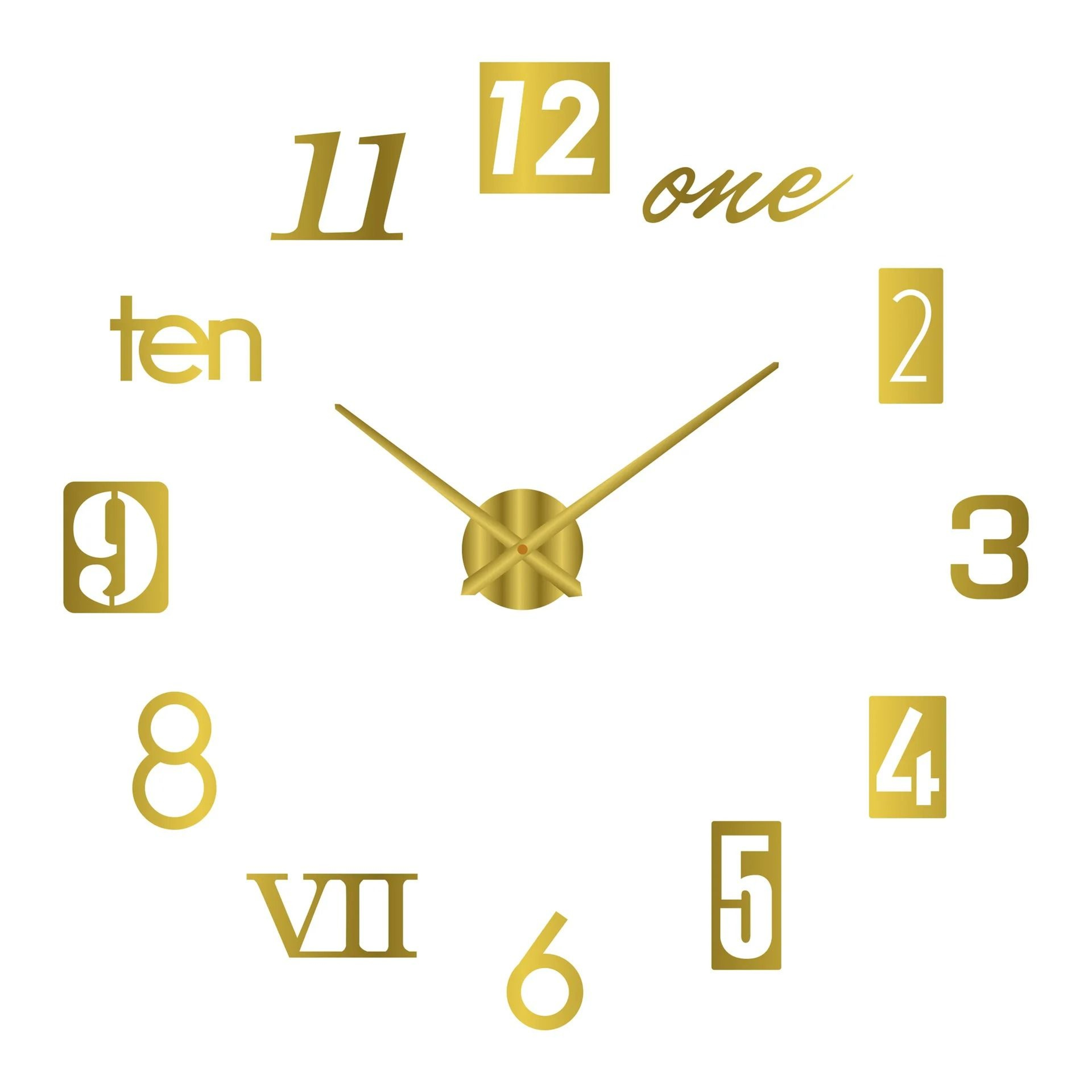 3D DIY Wall Clock Luminous Frameless Modern Wall Clock Decor For Living Room 11