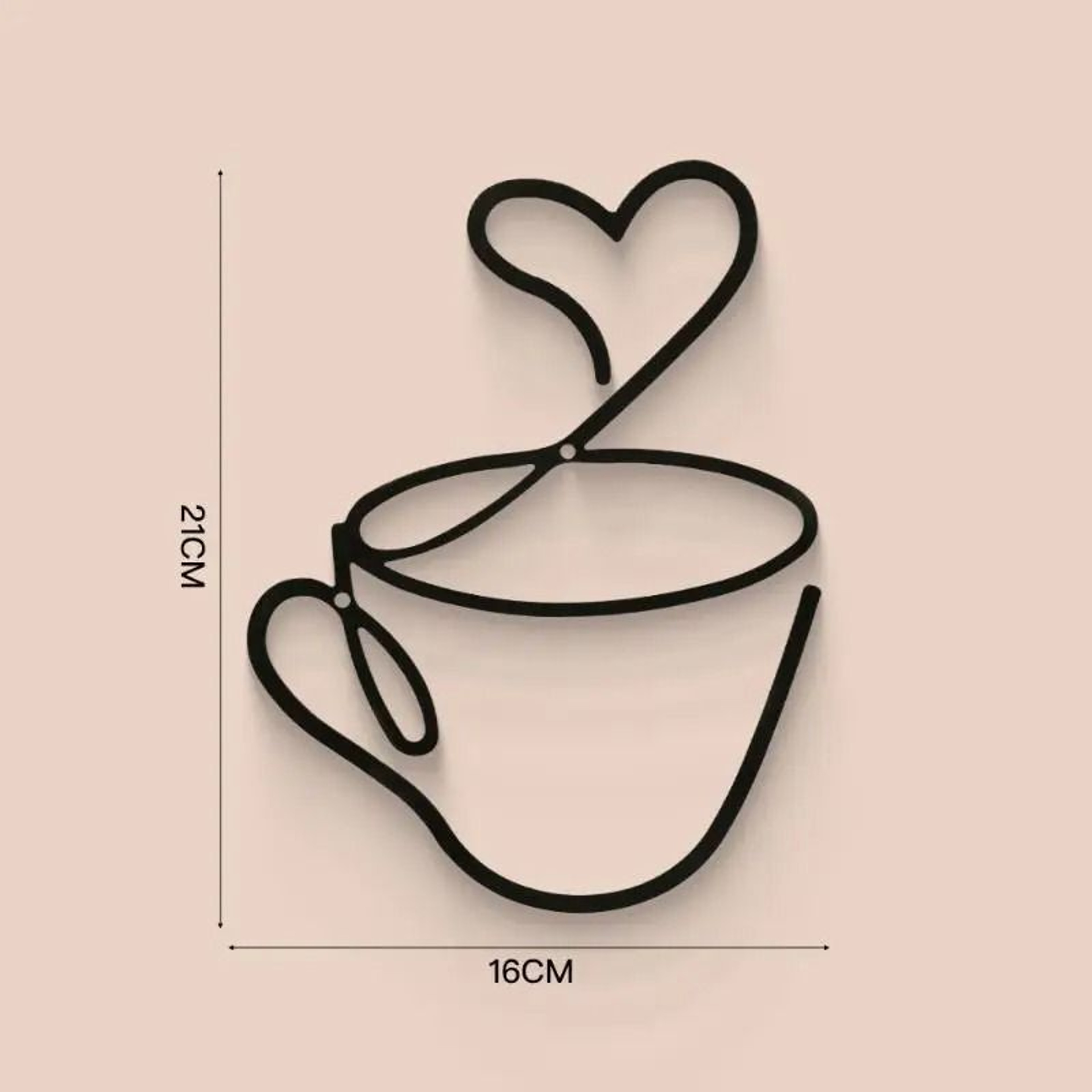 Black Metal Coffee Wall Art Decor For Kitchen And Coffee Bar 3
