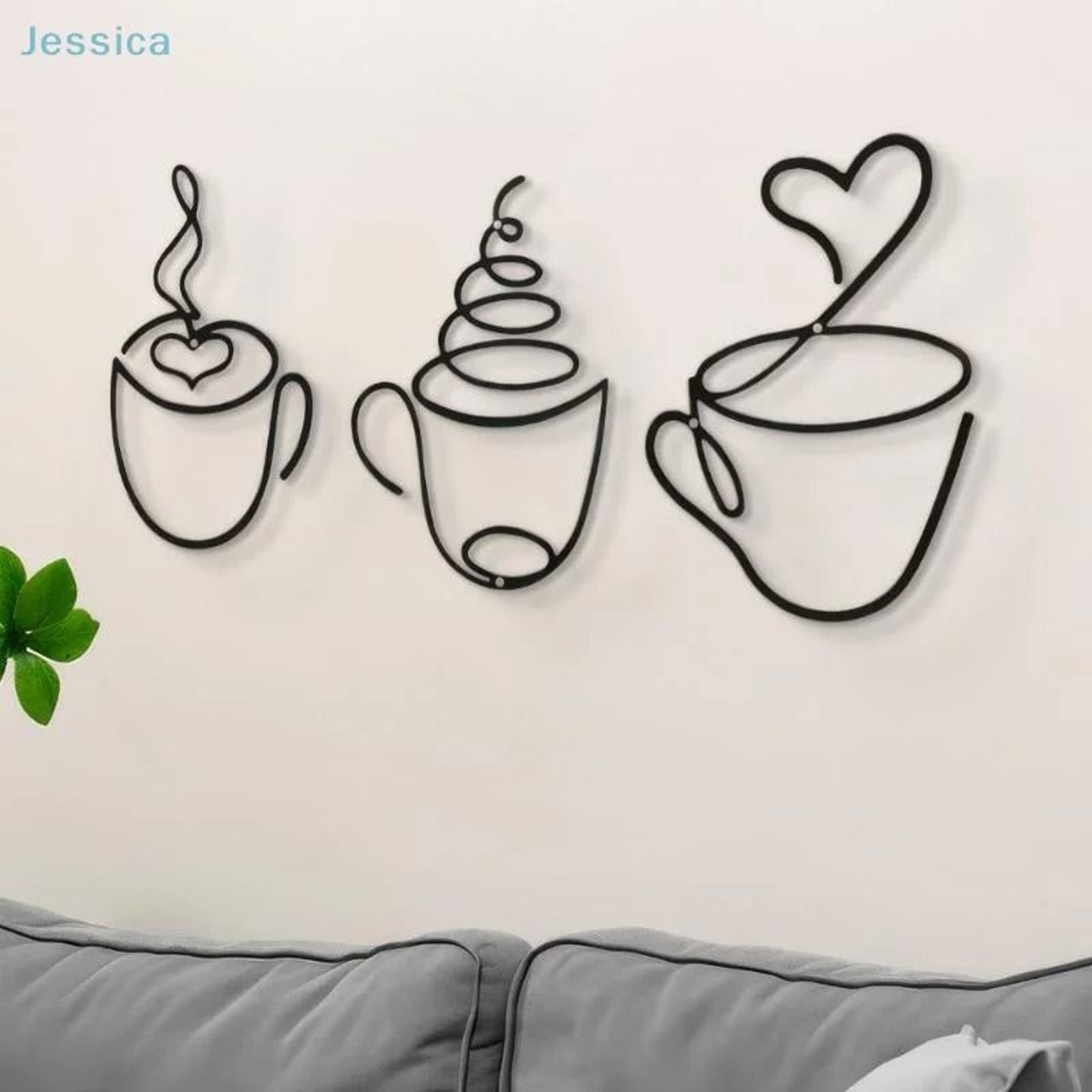 Black Metal Coffee Wall Art Decor For Kitchen And Coffee Bar 7