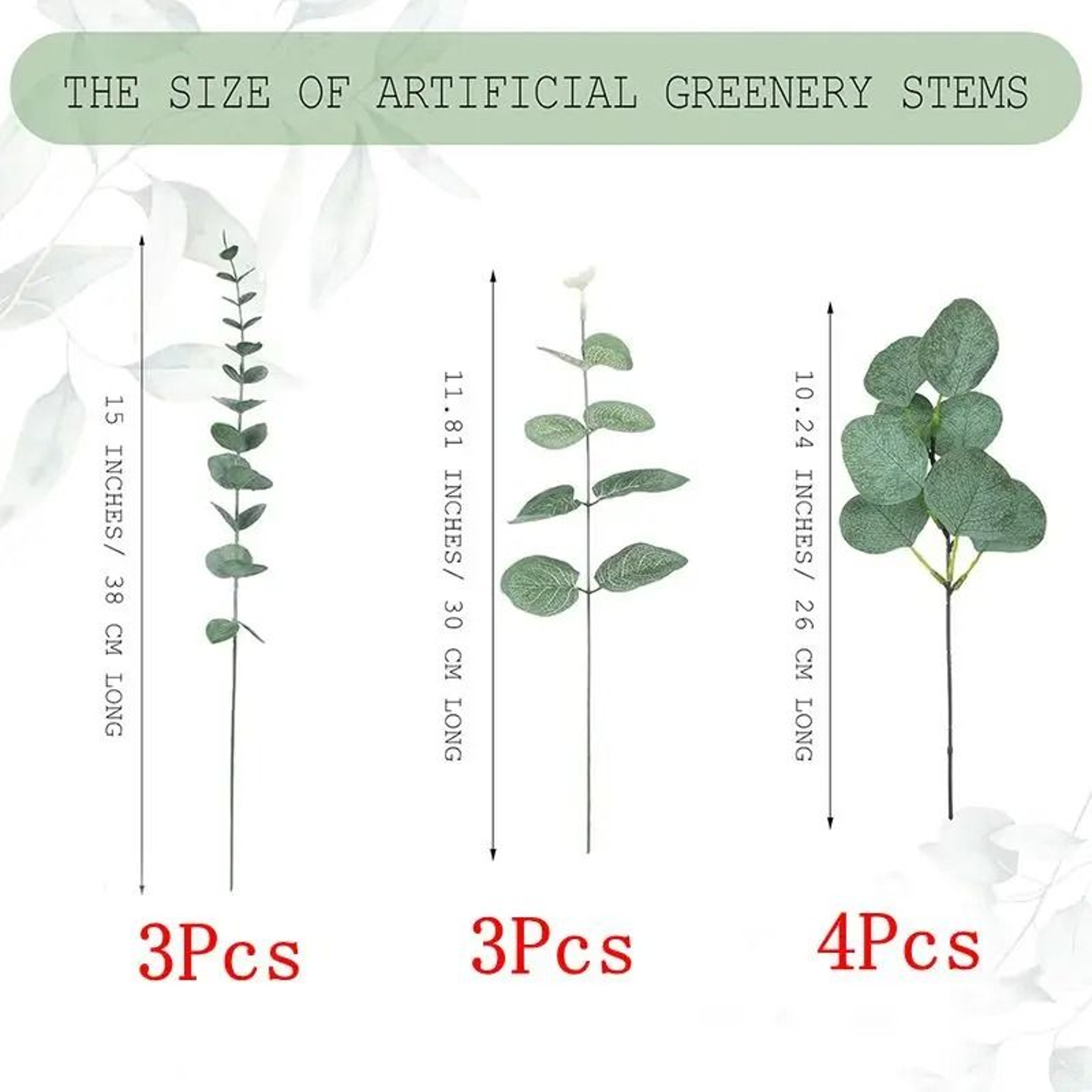 Artificial Eucalyptus Leaves Bulk Greenery Stems For Wedding Floral Decor 3