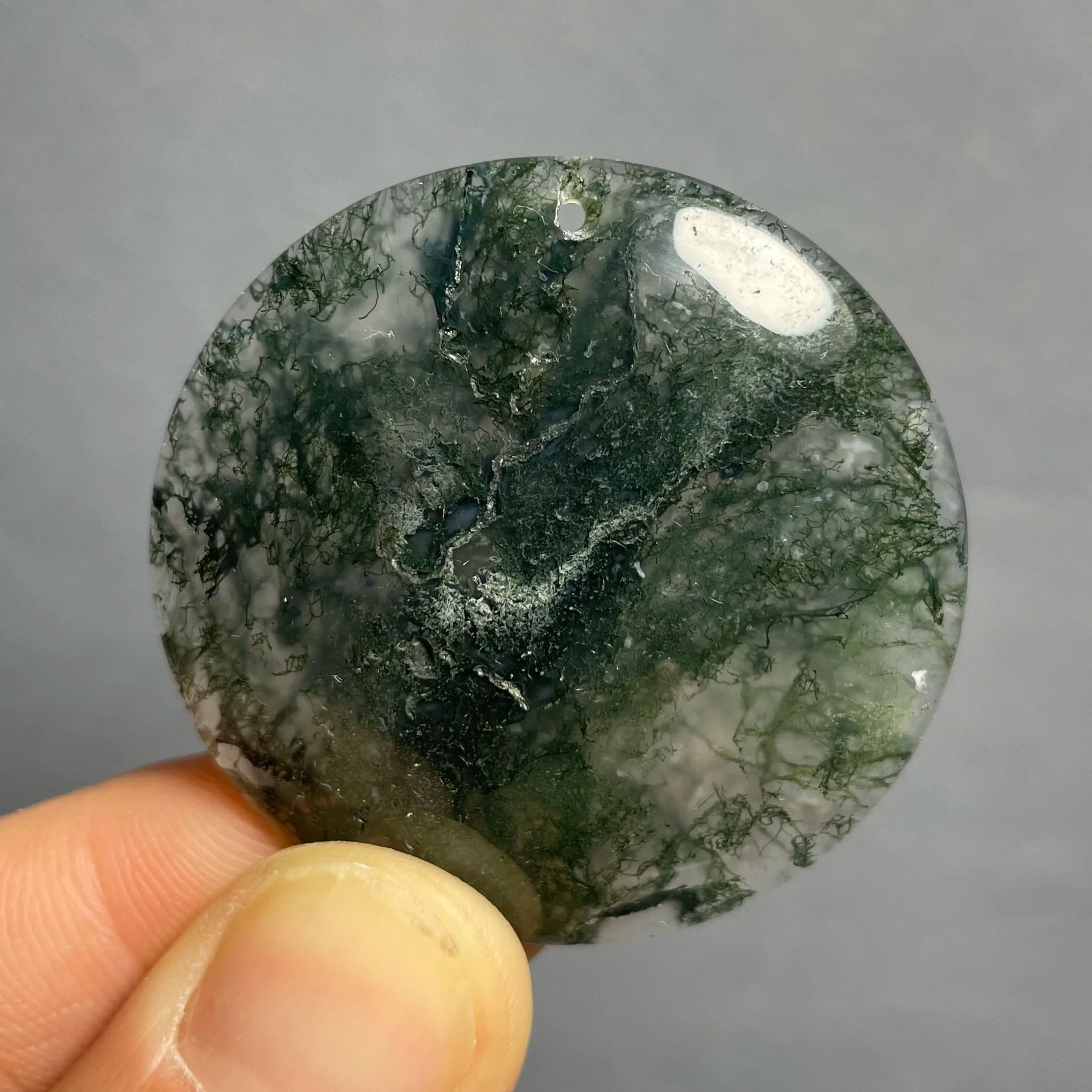Natural Agate Pendant Healing Crystal Necklace Polished Quartz Stone Decor 19