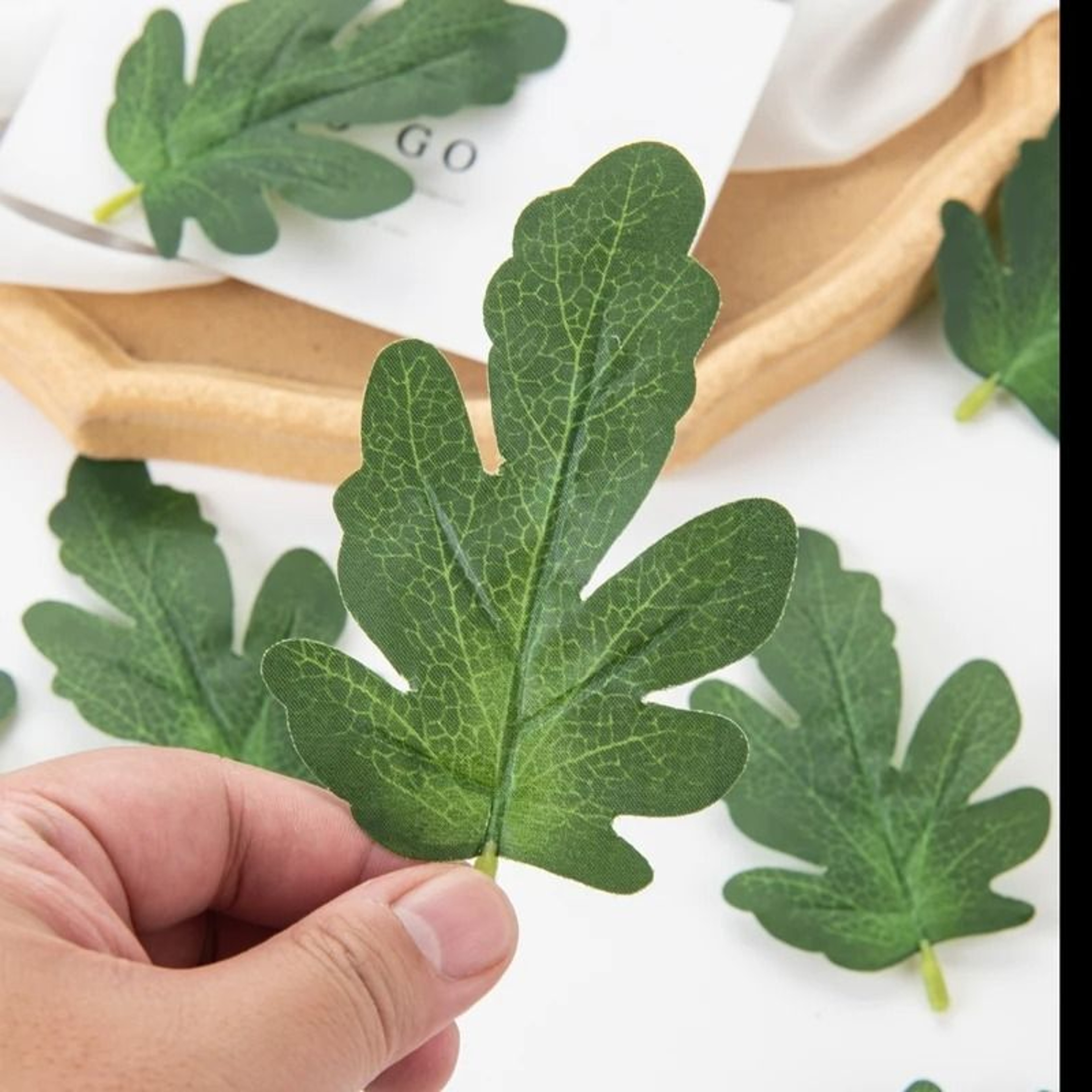 50PCS Artificial Leaves For Crafts Fake Greenery DIY Floral Decoration Set 4