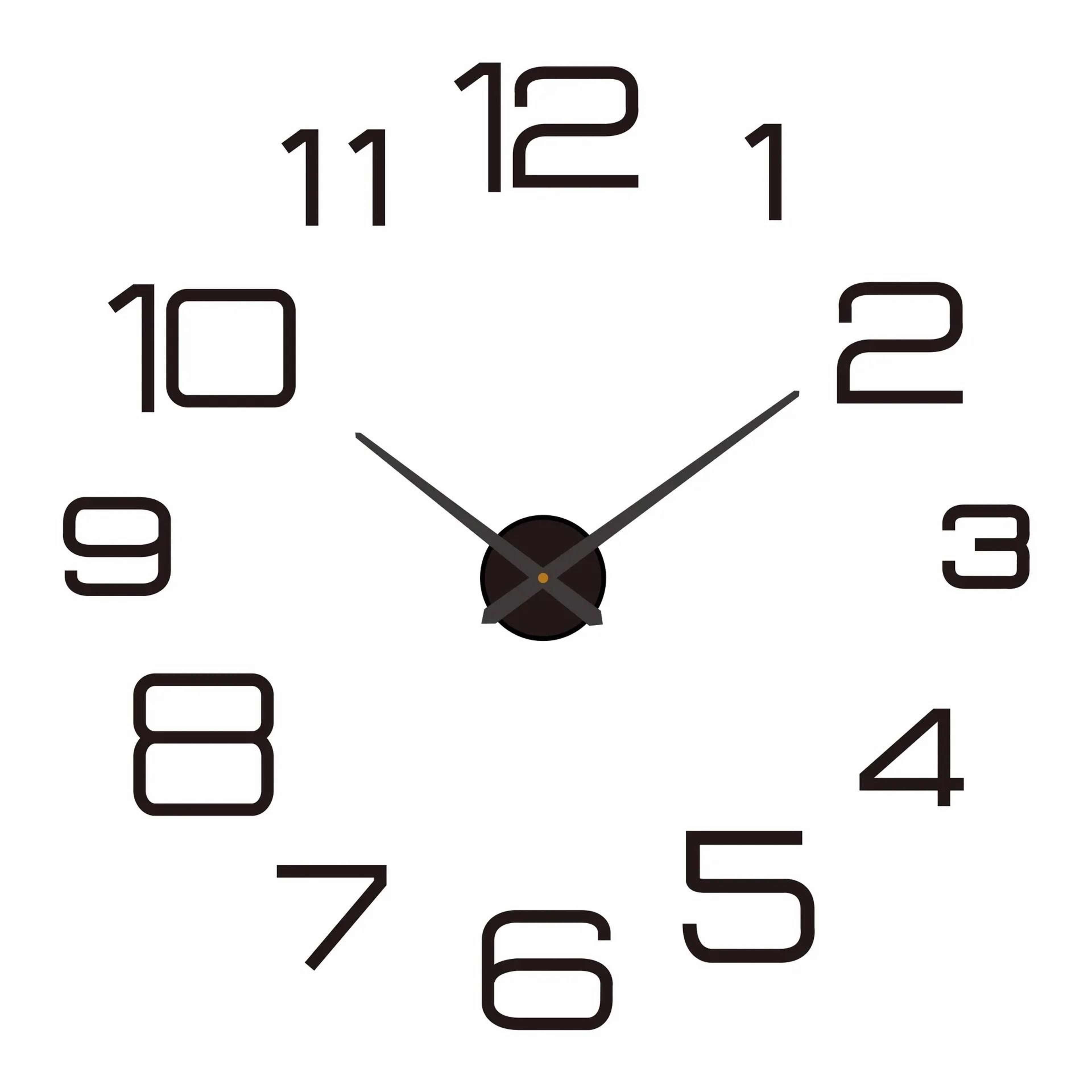 3D Wall Clock DIY Large Luminous Silent Modern Wall Decor 5