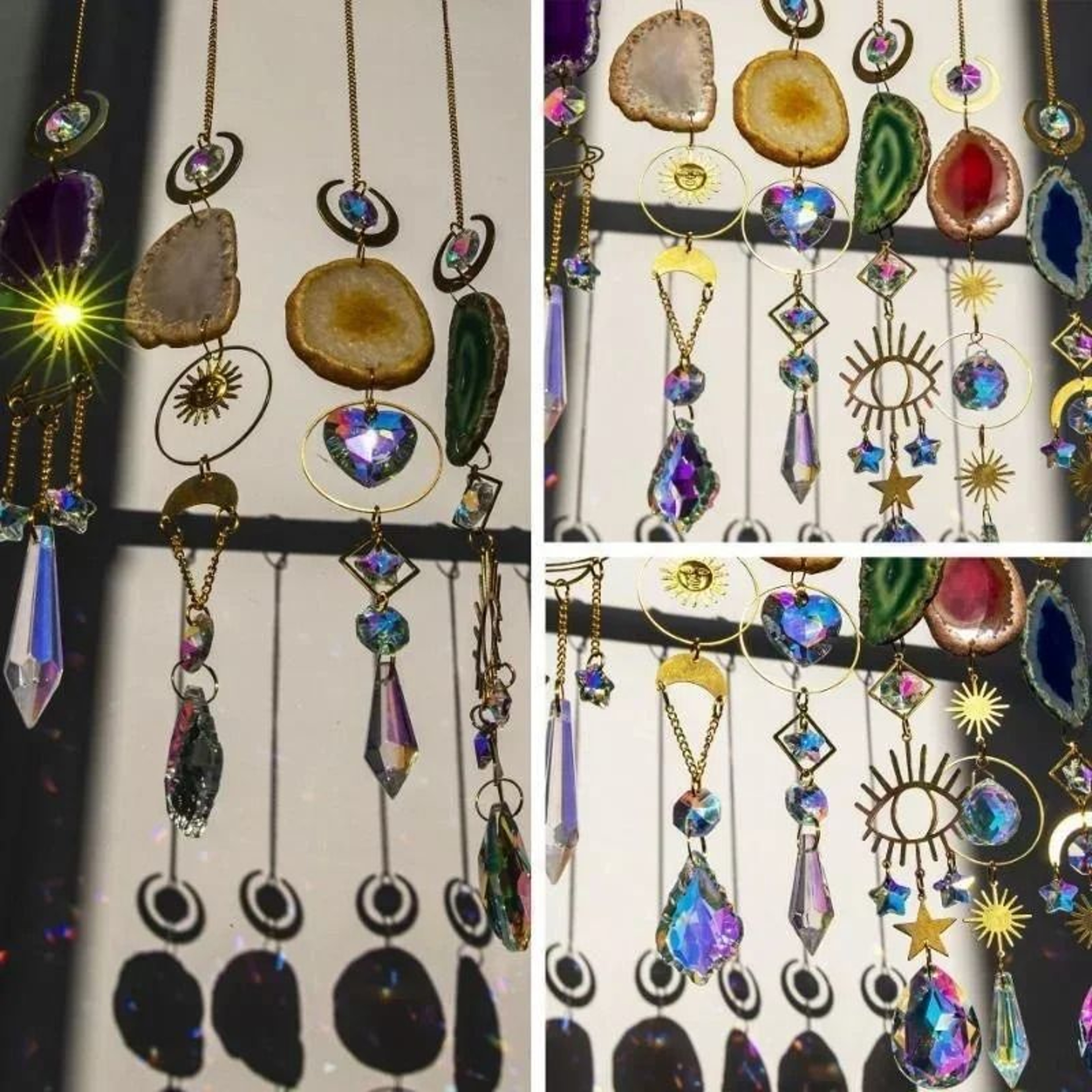 Crystal Sun Catcher Rainbow Prism Sun And Moon Hanging Window Decor 10